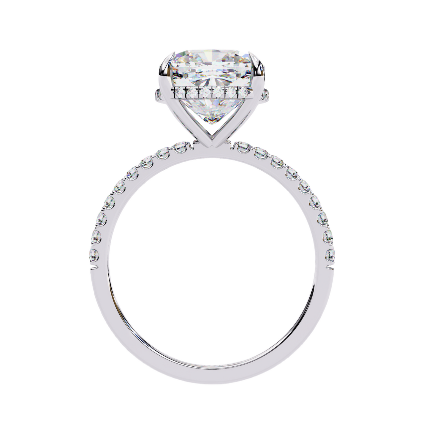 3.25 carat cushion cut diamond solitaire engagement ring for women โ luxury bridal jewelry