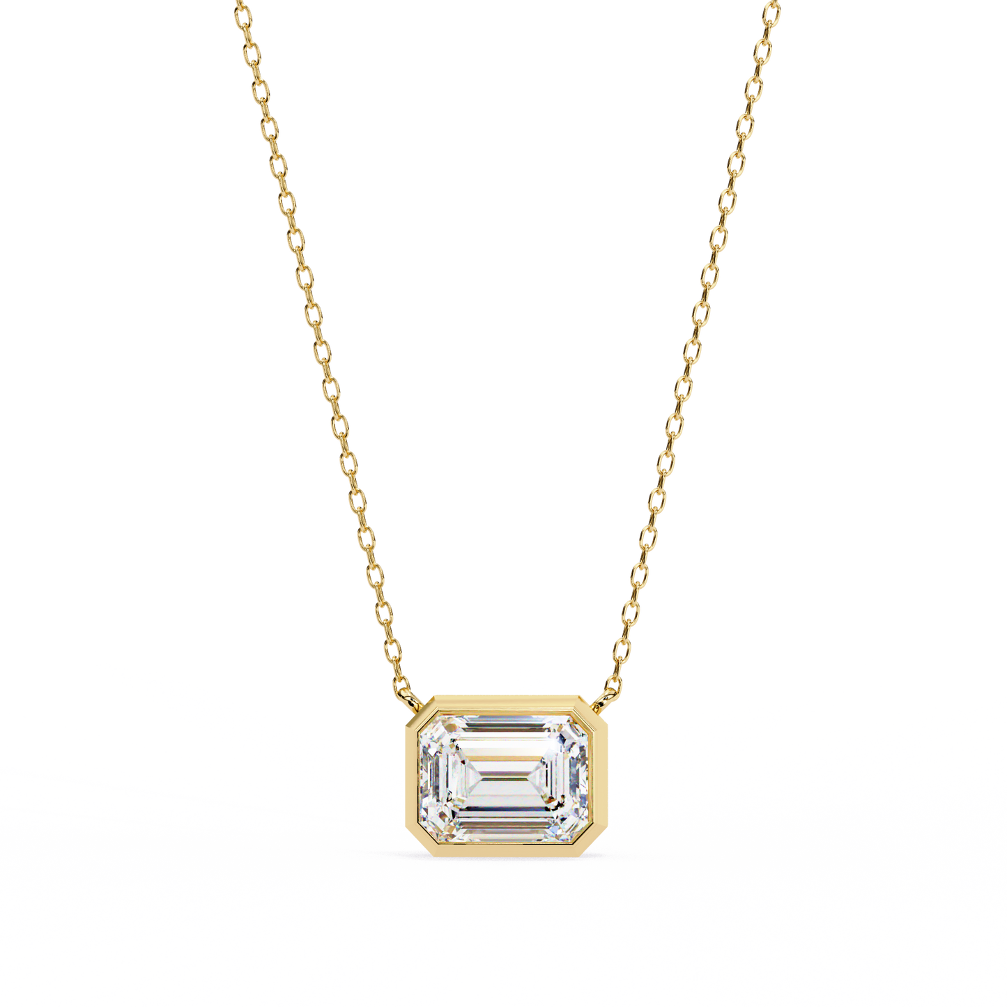 2.00 carat emerald cut diamond solitaire pendant necklace – fine jewelry