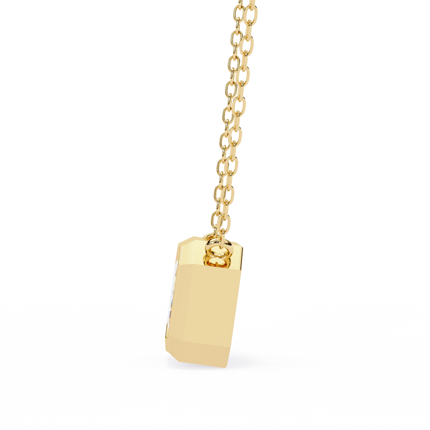 lgd solitaire pendant emerald stone (1.20ct) in 14k gold without chain