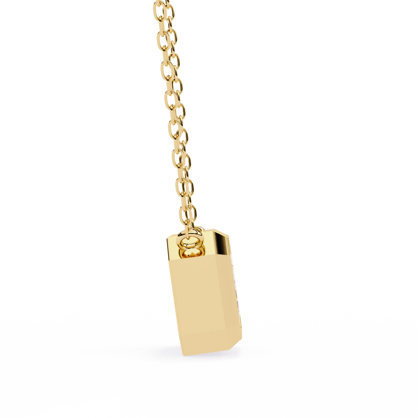 lgd solitaire pendant emerald stone (1.20ct) in 14k gold without chain
