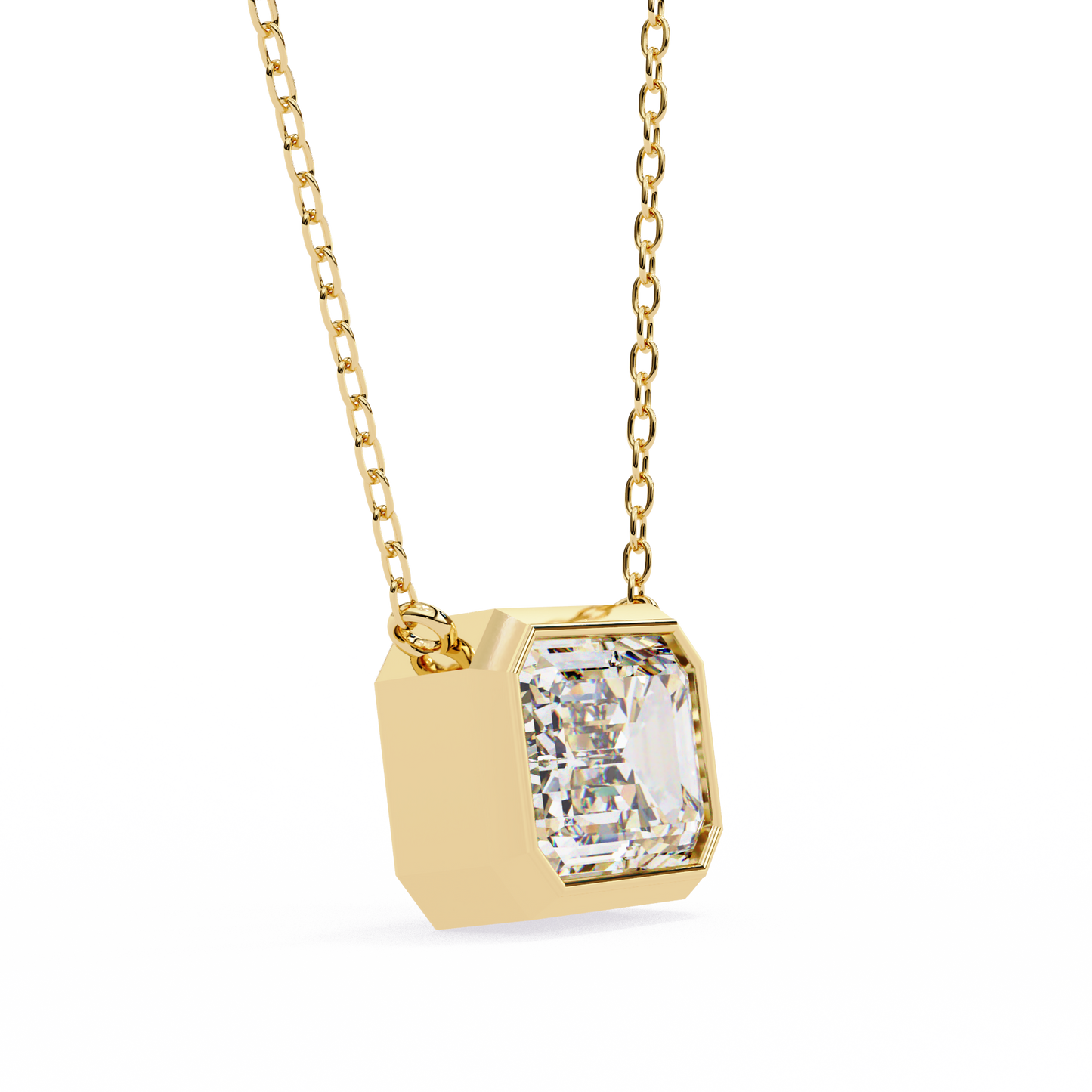 2.00 carat emerald cut diamond solitaire pendant necklace – fine jewelry