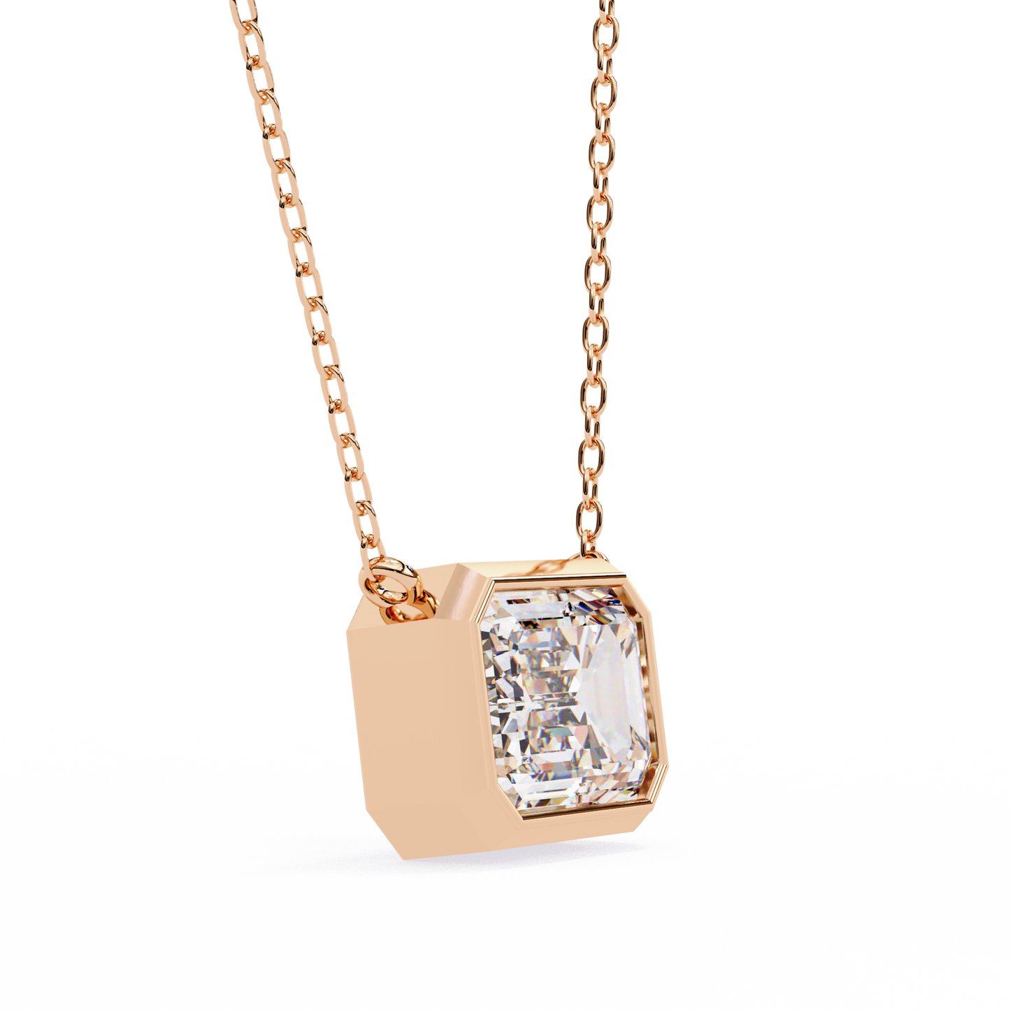 2.00 carat emerald cut diamond solitaire pendant necklace – fine jewelry