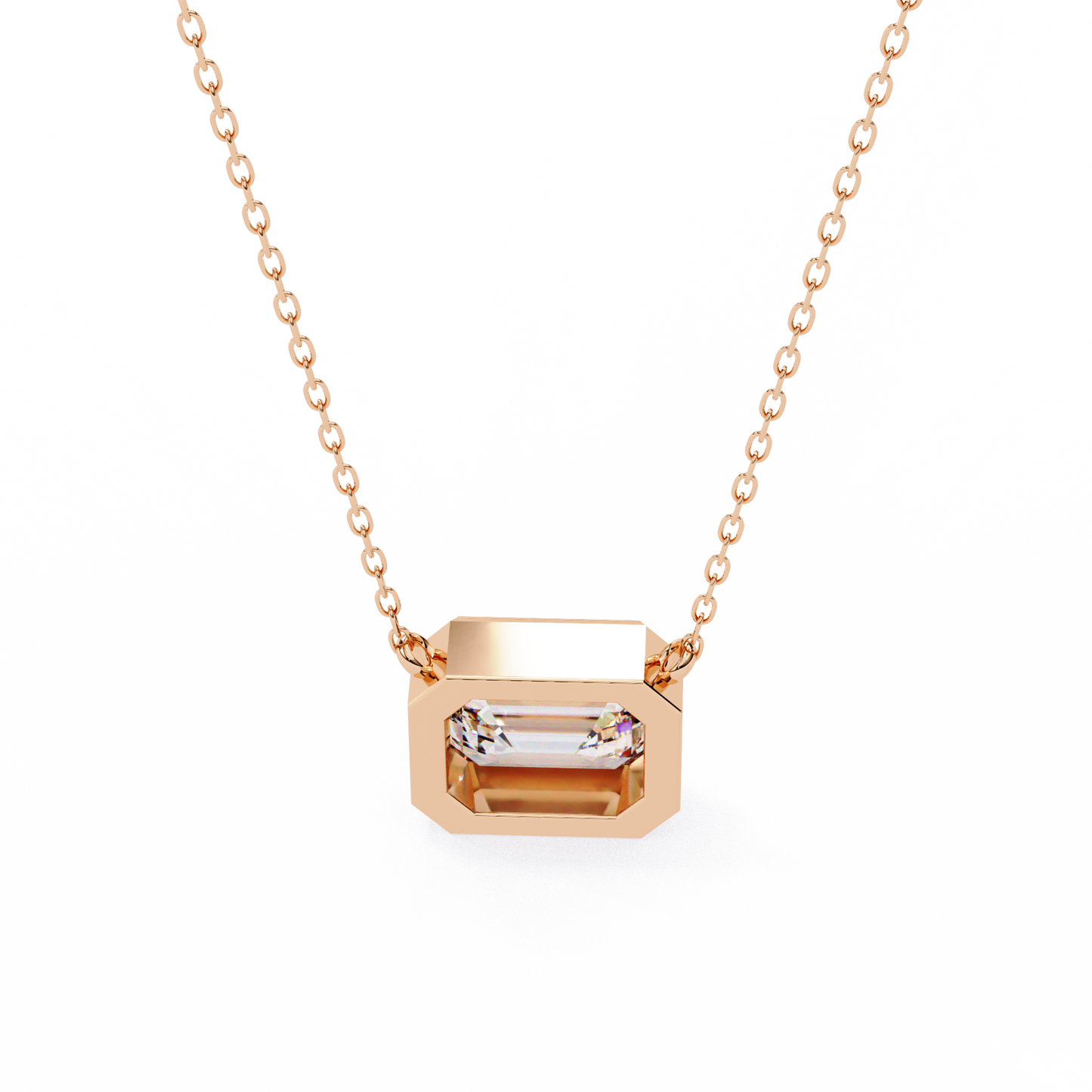 lgd solitaire pendant emerald stone (1.20ct) in 14k gold without chain