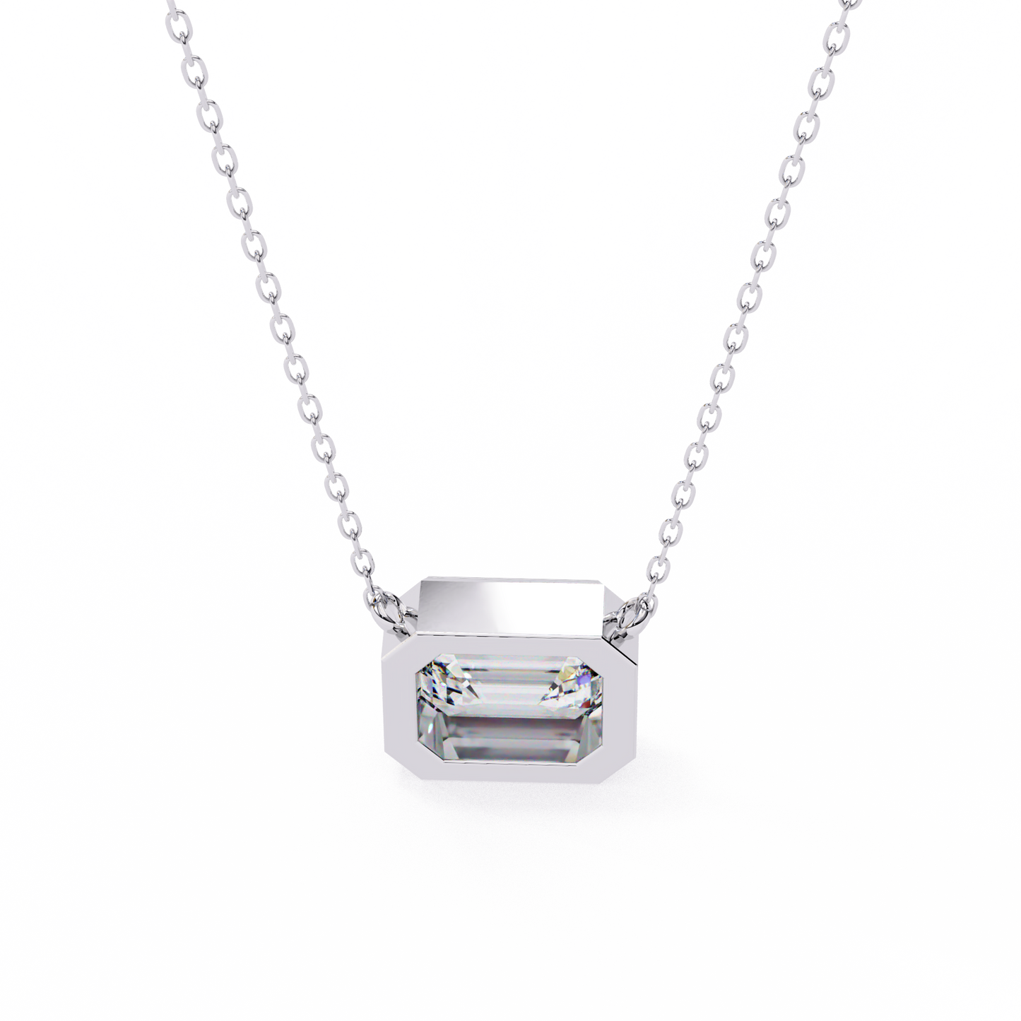 lgd solitaire pendant emerald stone (1.20ct) in 14k gold without chain