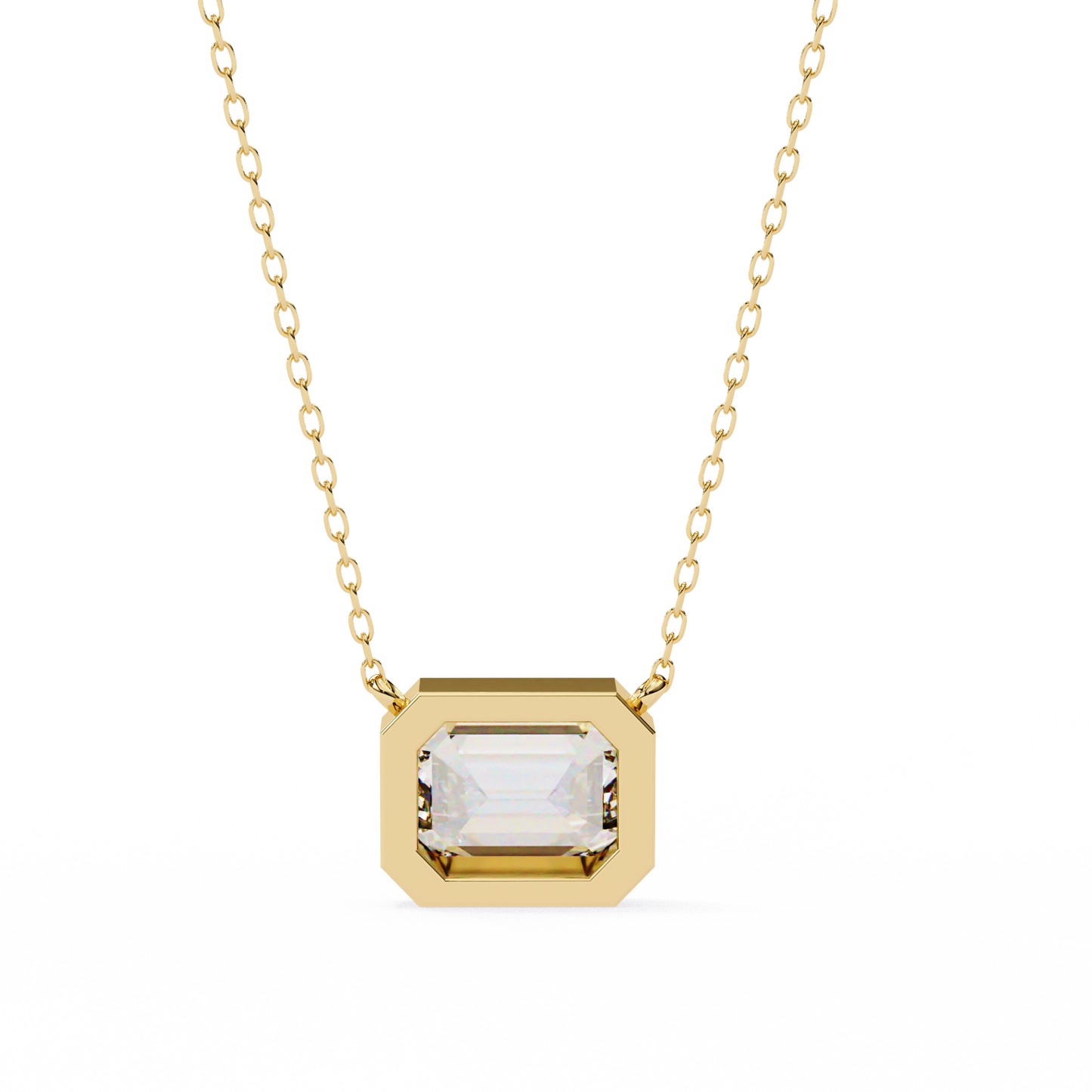 2.00 carat emerald cut diamond solitaire pendant necklace – fine jewelry