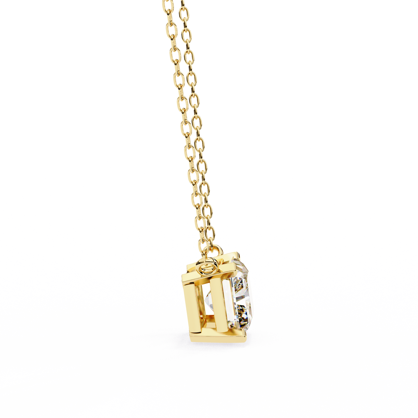 lgd solitaire pendant radiant stone (1.95ct) in 14k gold without chain