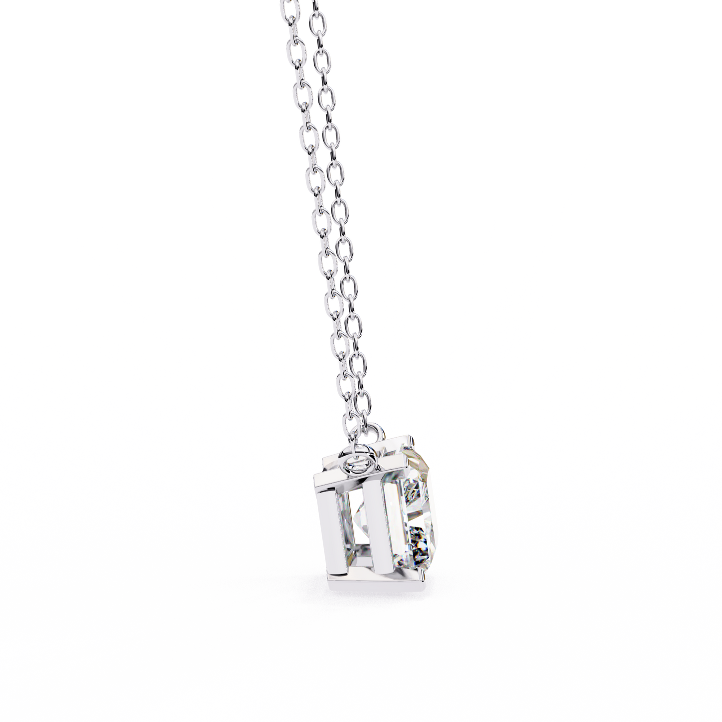 lgd solitaire pendant radiant stone (1.95ct) in 14k gold without chain