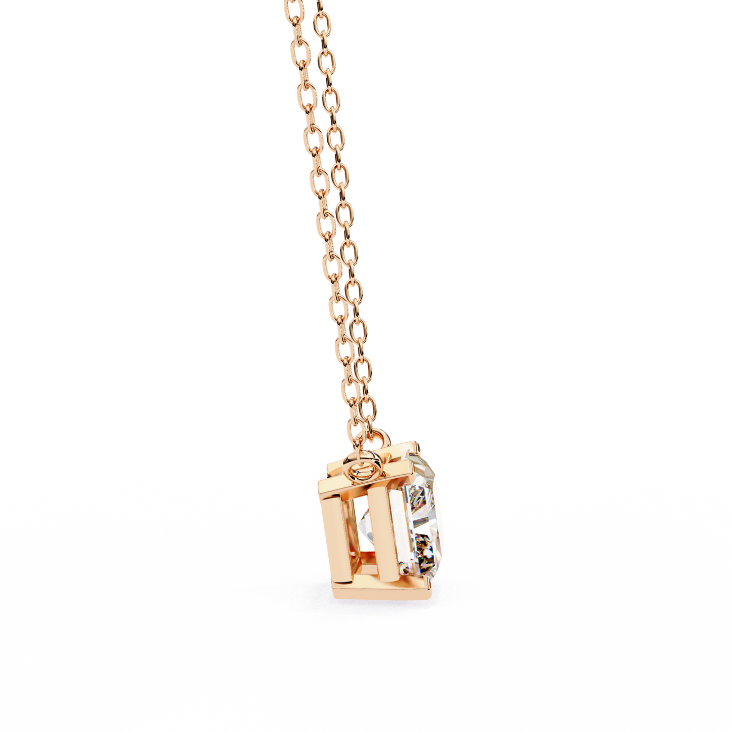 lgd solitaire pendant radiant stone (1.95ct) in 14k gold without chain