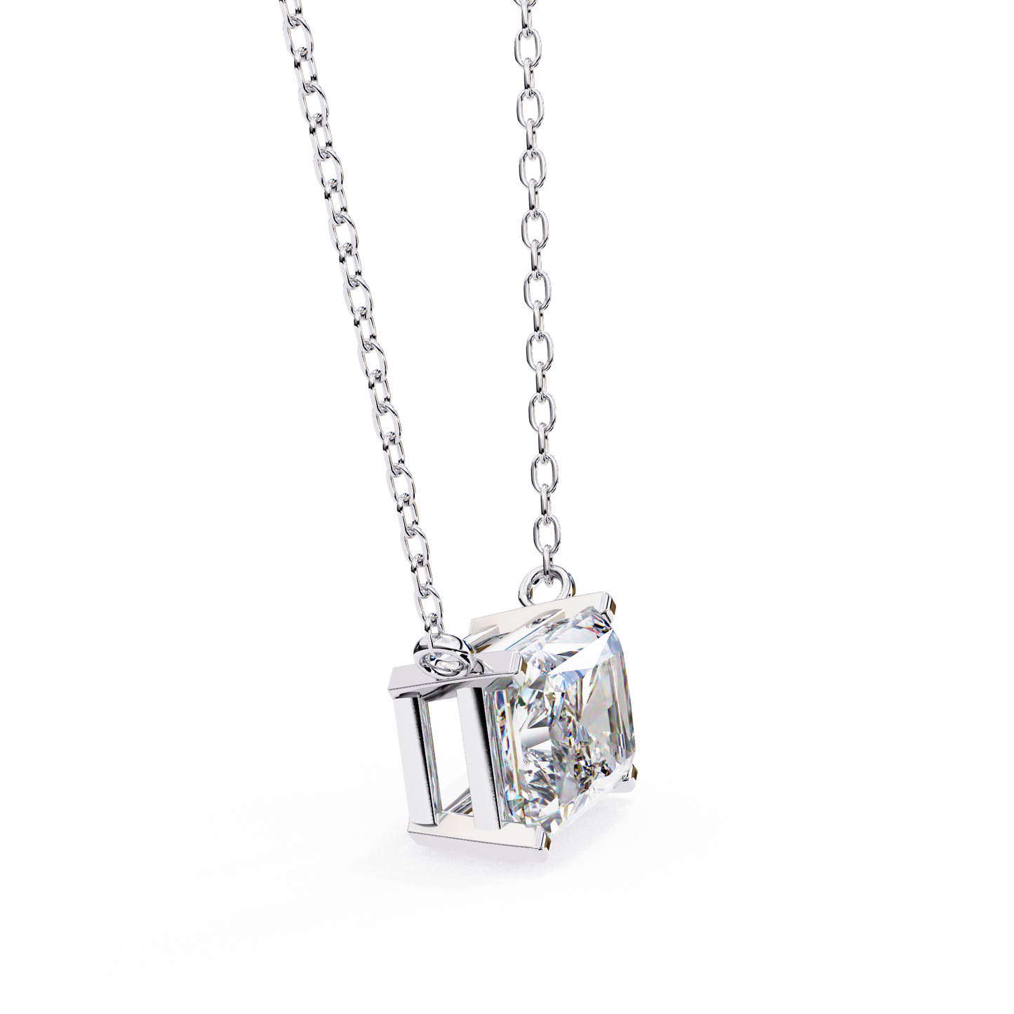 2.00 carat radiant cut diamond solitaire pendant necklace – graceful luxury jewelry
