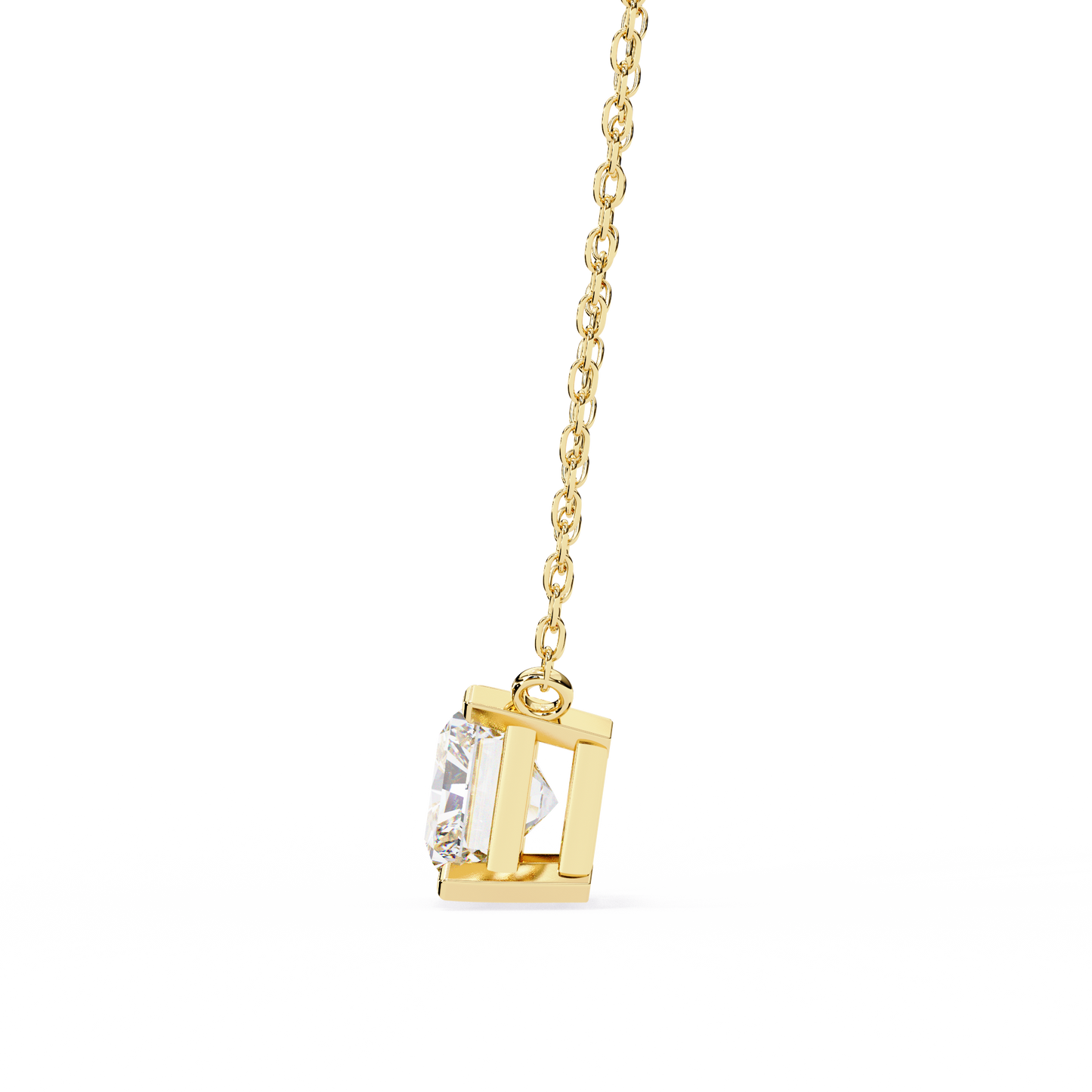 lgd solitaire pendant radiant stone (1.95ct) in 14k gold without chain