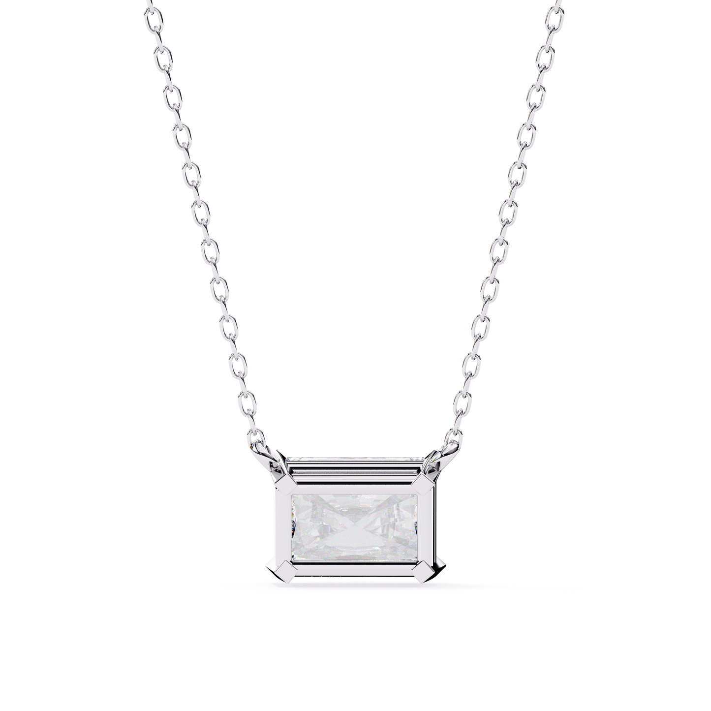 lgd solitaire pendant radiant stone (1.95ct) in 14k gold without chain