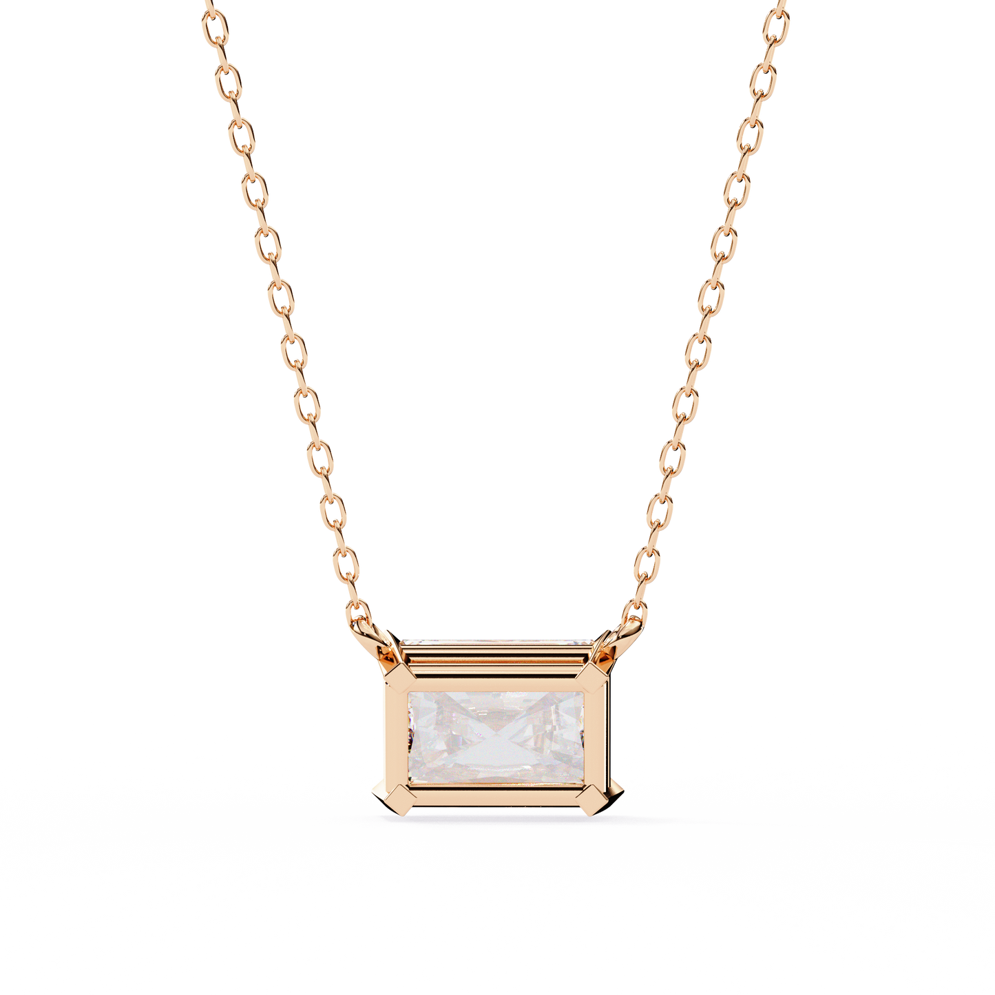 lgd solitaire pendant radiant stone (1.95ct) in 14k gold without chain