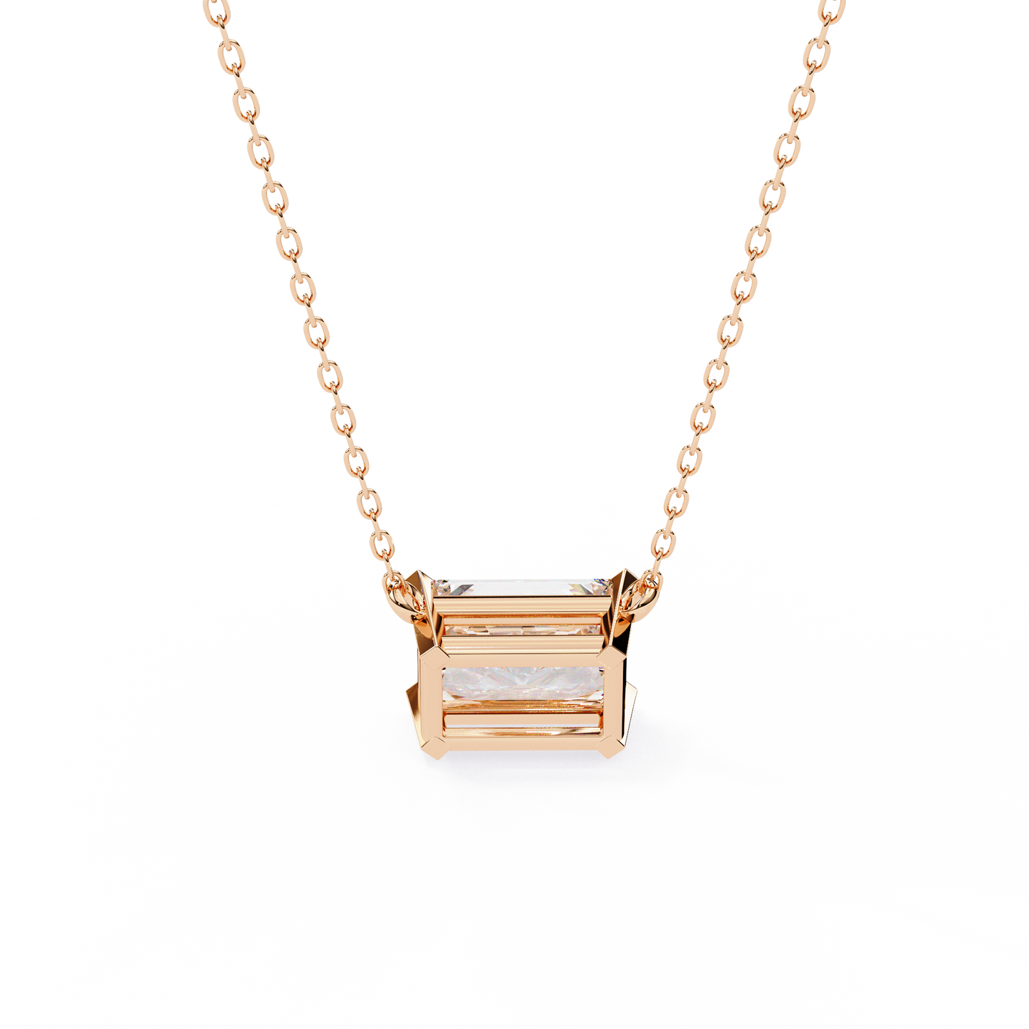 lgd solitaire pendant radiant stone (1.95ct) in 14k gold without chain