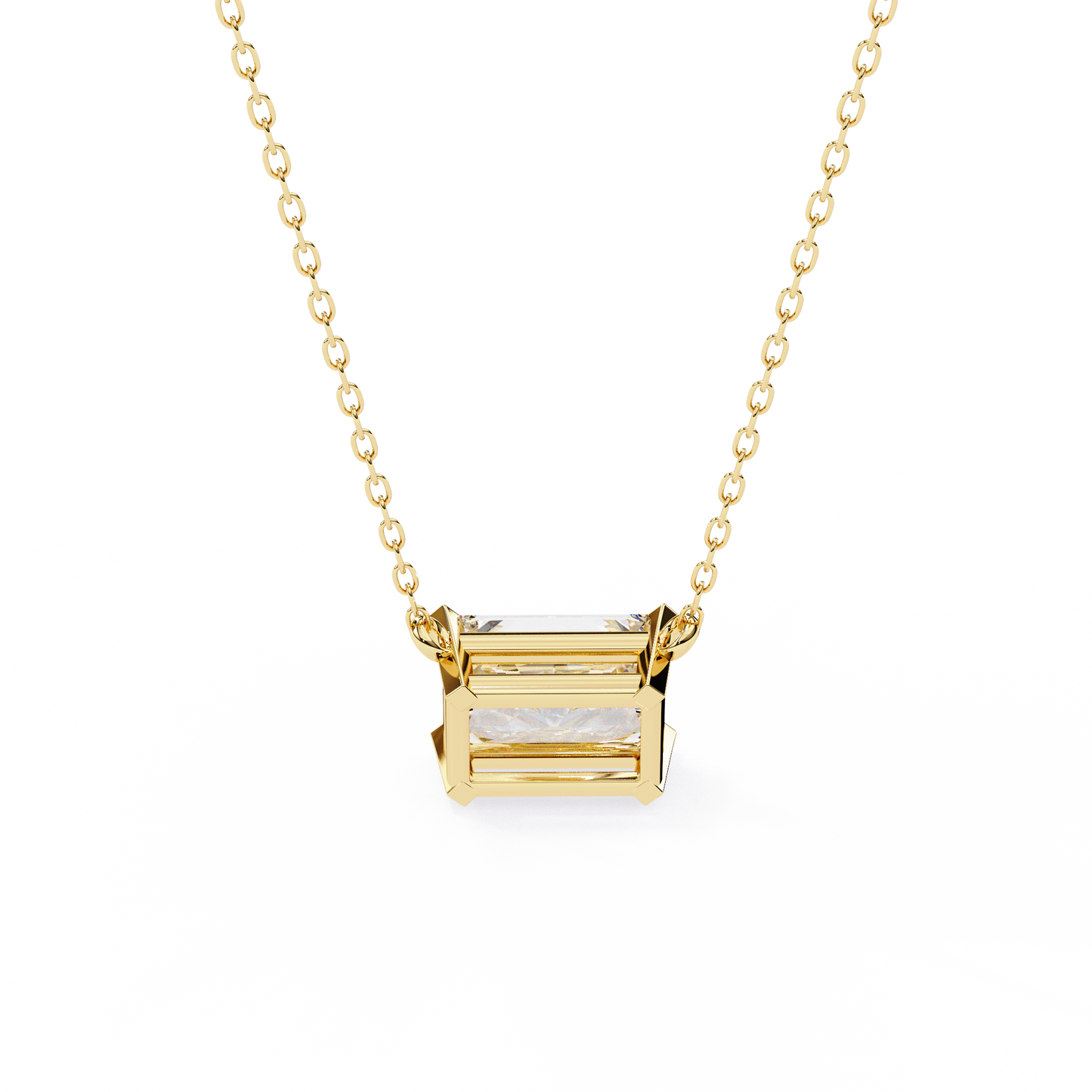 lgd solitaire pendant radiant stone (1.95ct) in 14k gold without chain