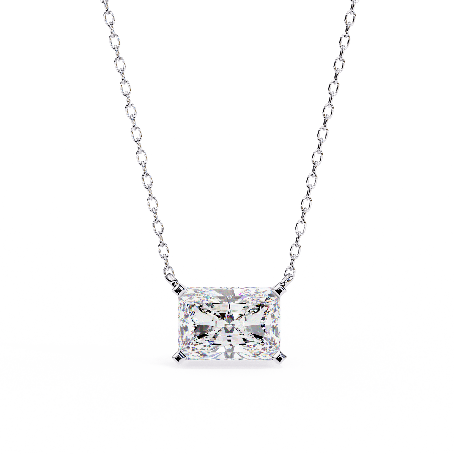 lgd solitaire pendant radiant stone (1.95ct) in 14k gold without chain
