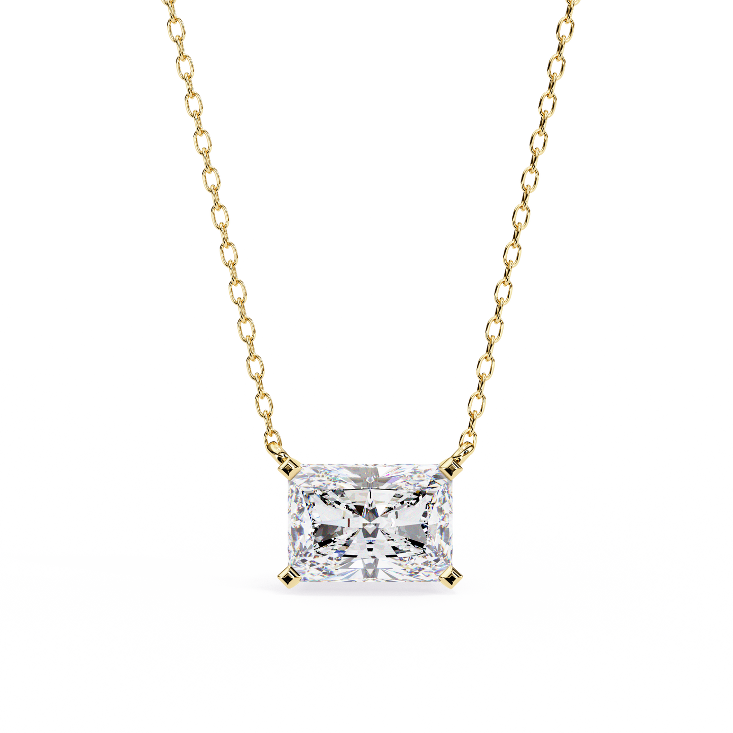 2.00 carat radiant cut diamond solitaire pendant necklace – graceful luxury jewelry