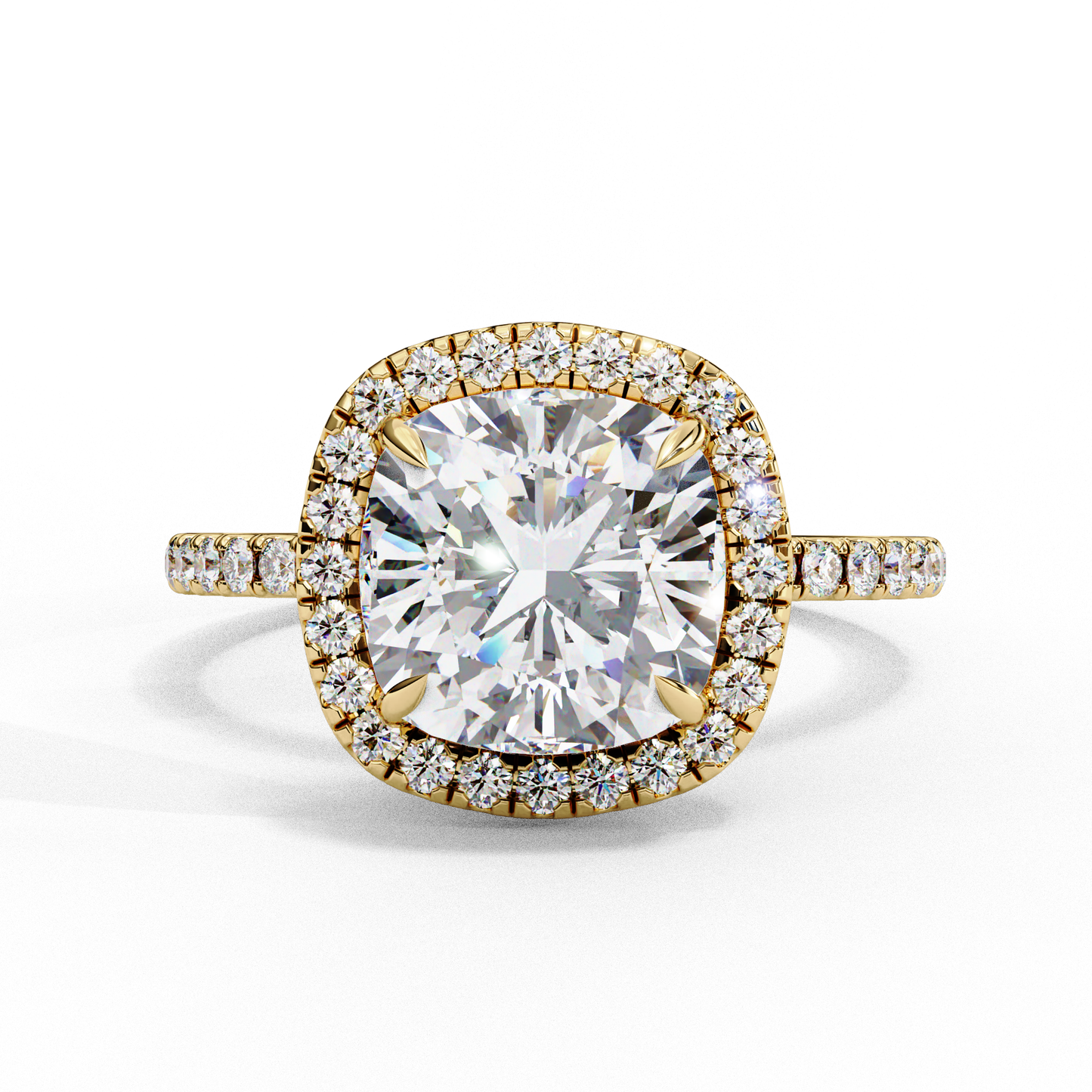 2.31 carat cushion cut halo diamond engagement ring for women โ elegant bridal jewelry