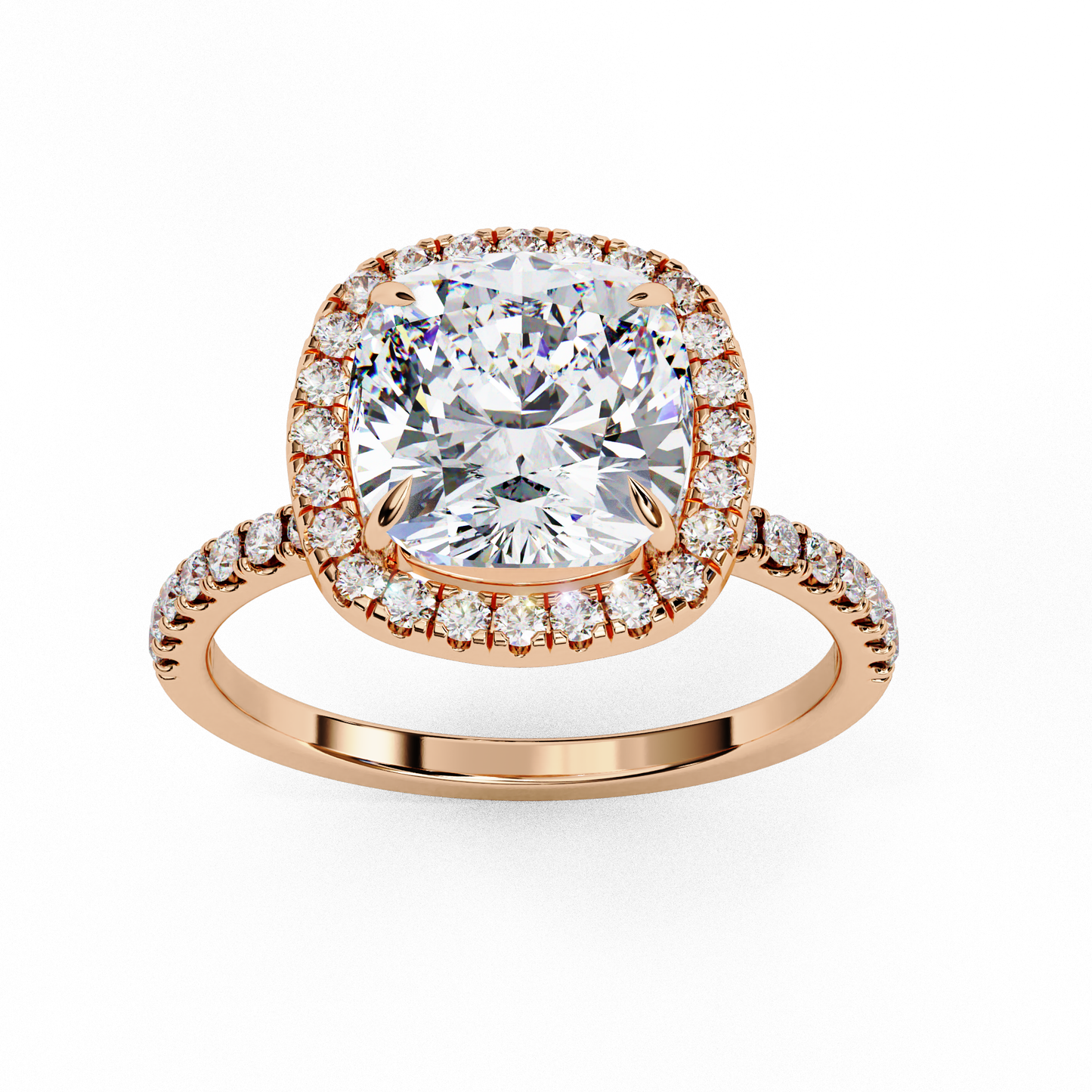 2.31 carat cushion cut halo diamond engagement ring for women โ elegant bridal jewelry