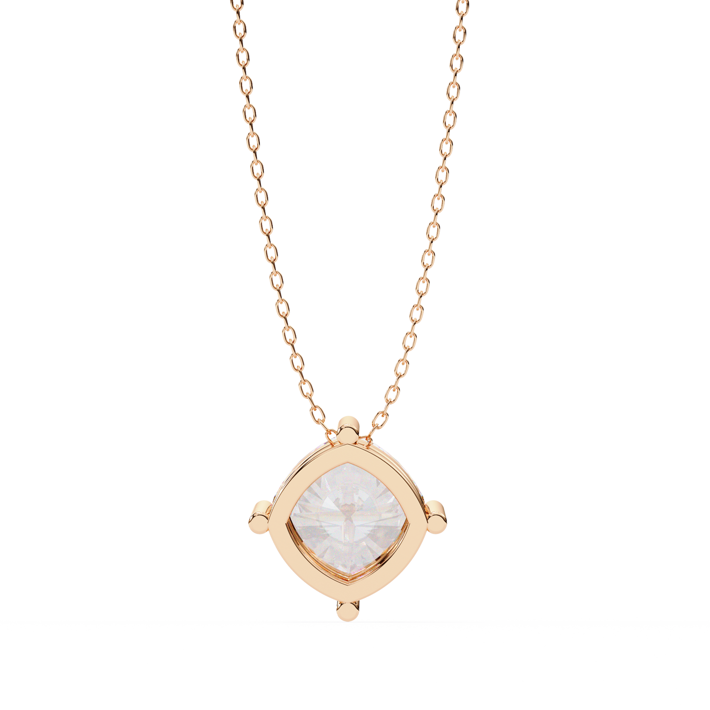 lgd solitaire pendant cushion square stone (2.32ct) in 14k gold without chain