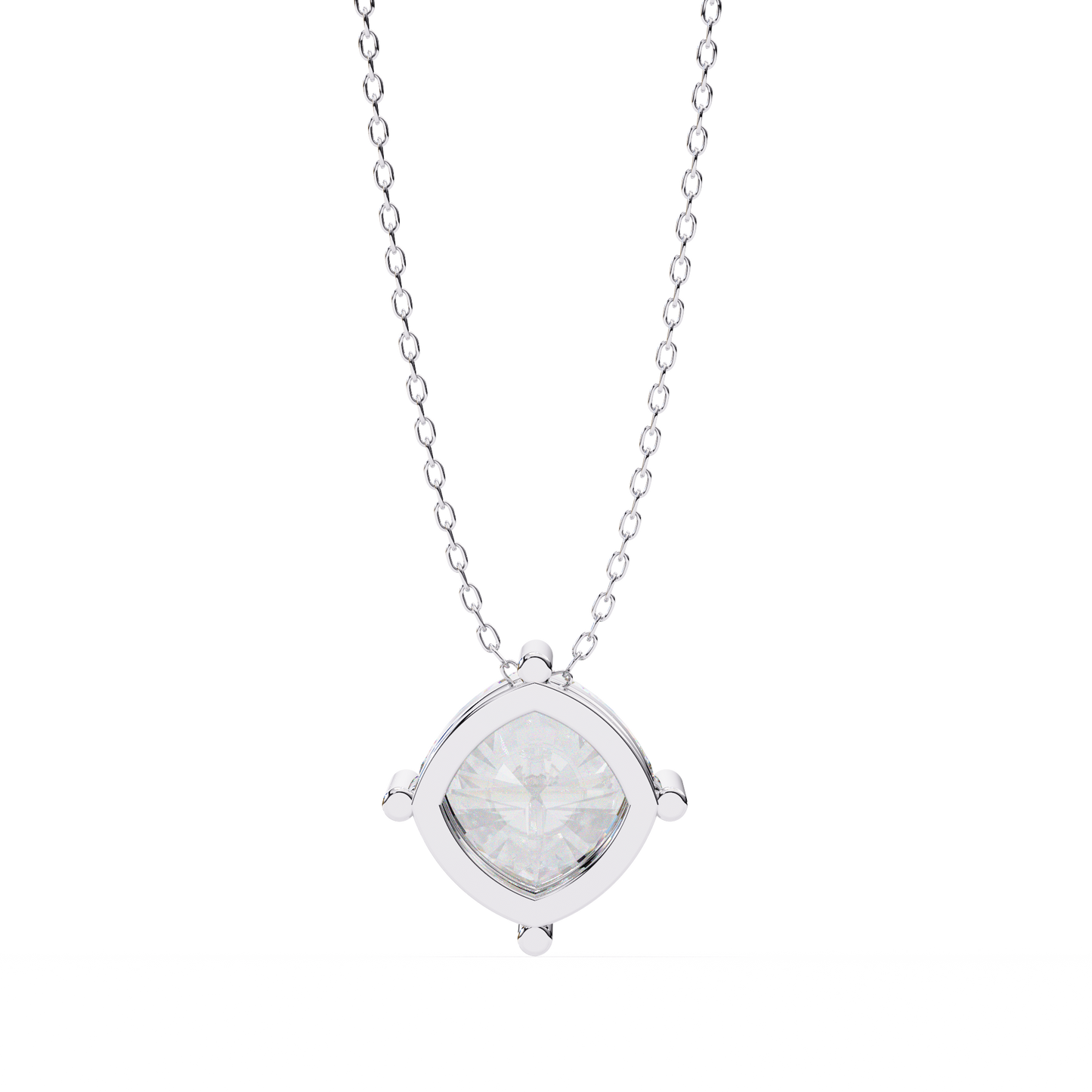 lgd solitaire pendant cushion square stone (2.32ct) in 14k gold without chain