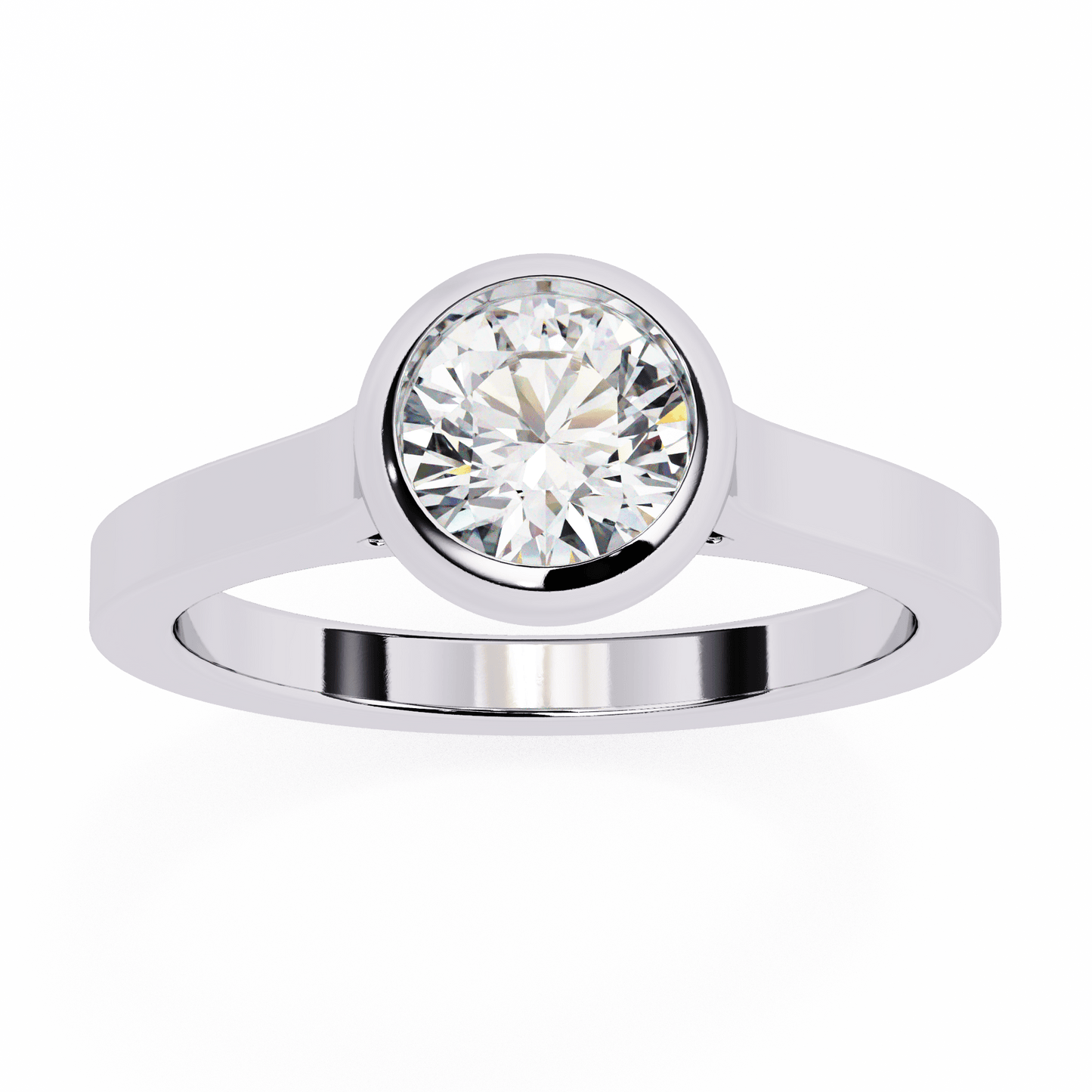2 carat round cut solitaire diamond engagement ring – classic bridal jewelry