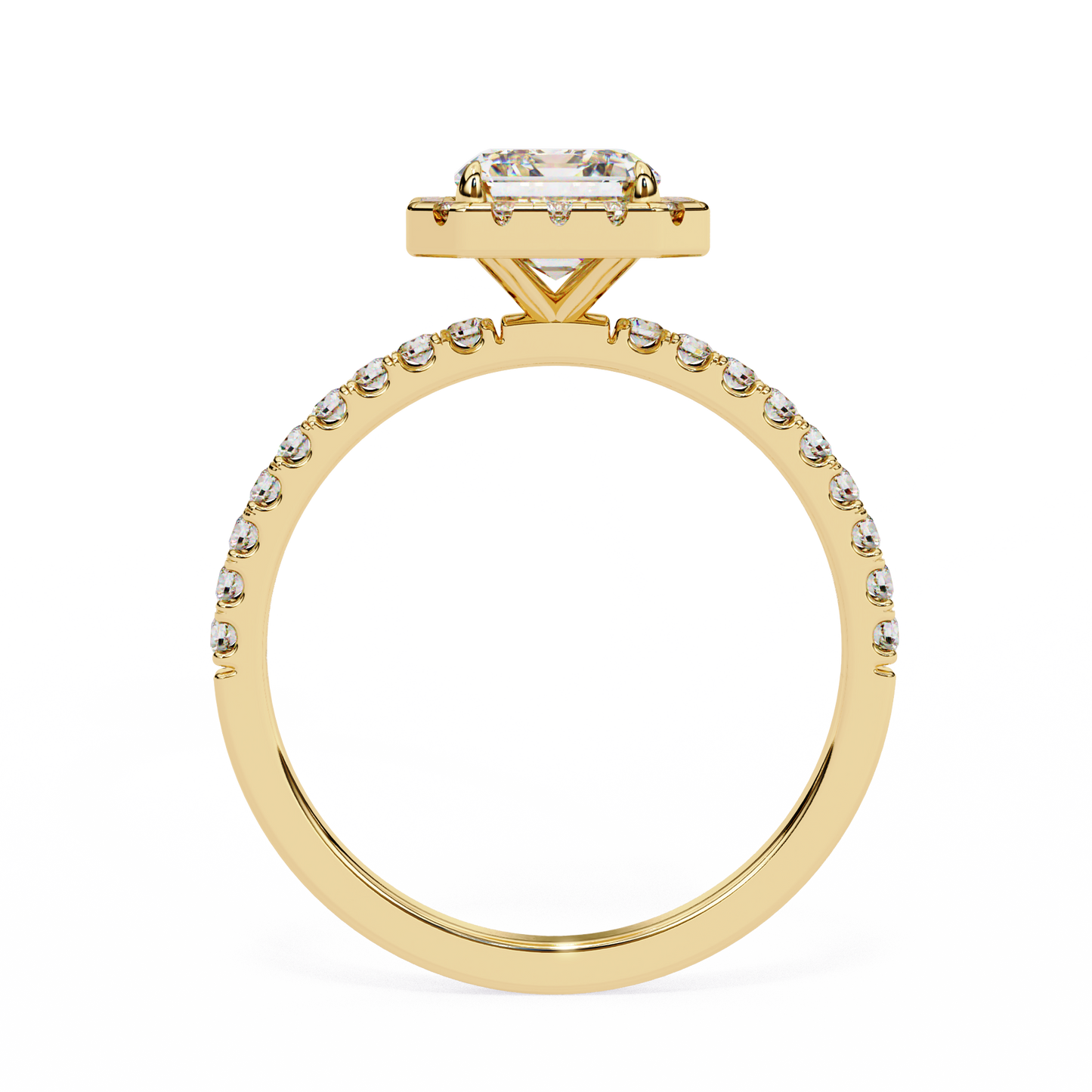 2.38 carat radiant cut halo diamond engagement ring for women – luxury bridal jewelry