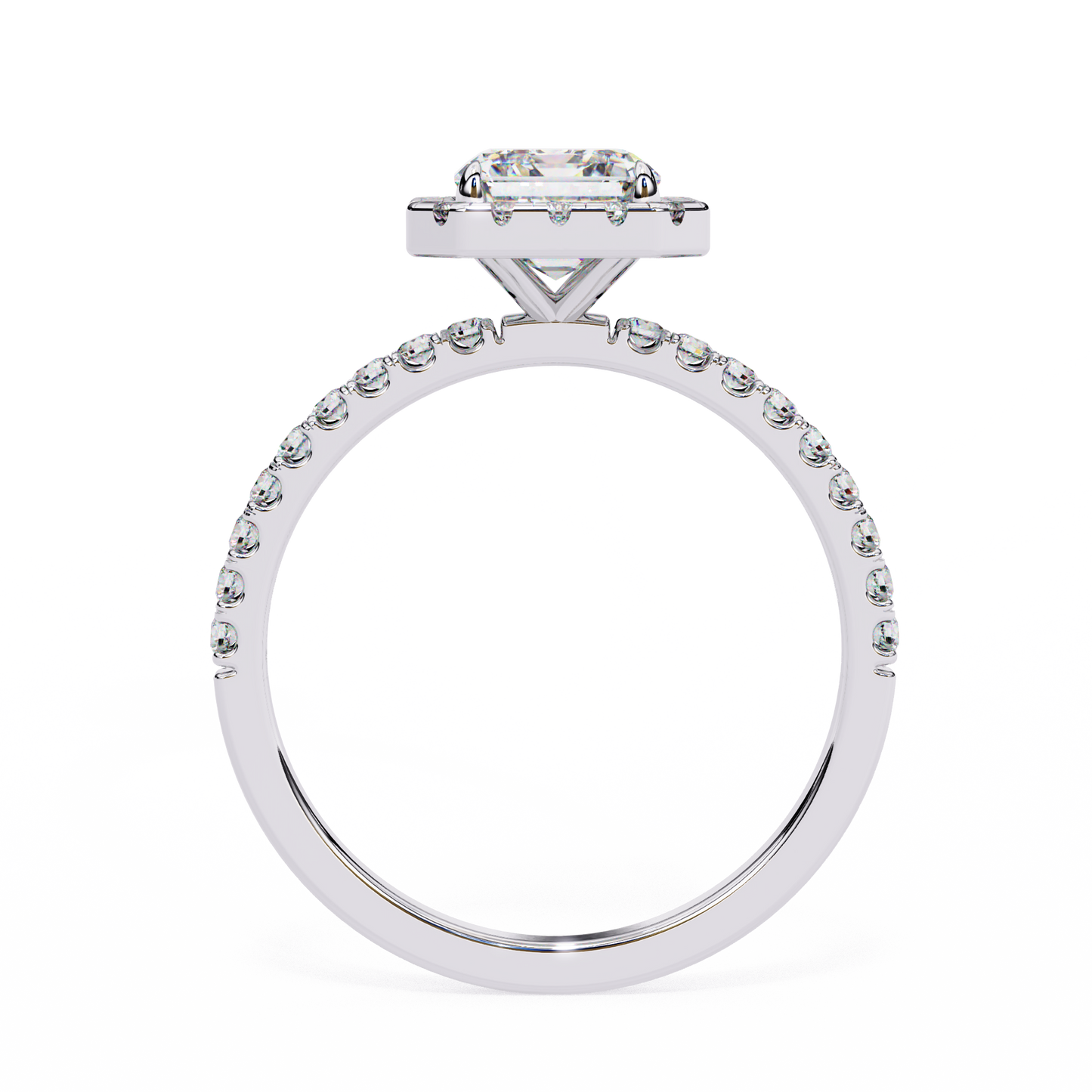 2.38 carat radiant cut halo diamond engagement ring for women – luxury bridal jewelry
