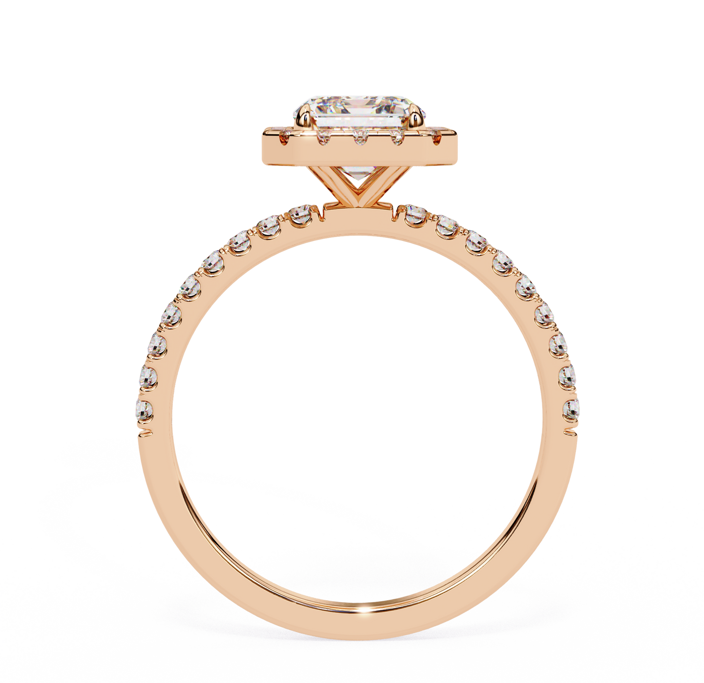 2.38 carat radiant cut halo diamond engagement ring for women – luxury bridal jewelry