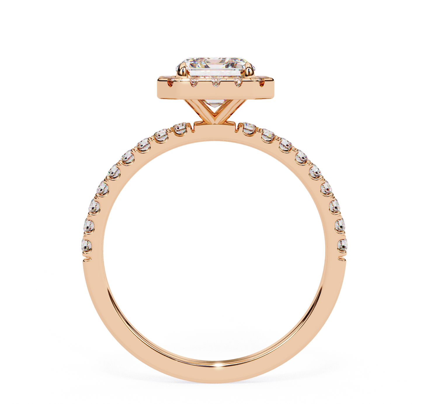 2.38 carat emerald cut halo diamond engagement ring for women – elegant bridal jewelry