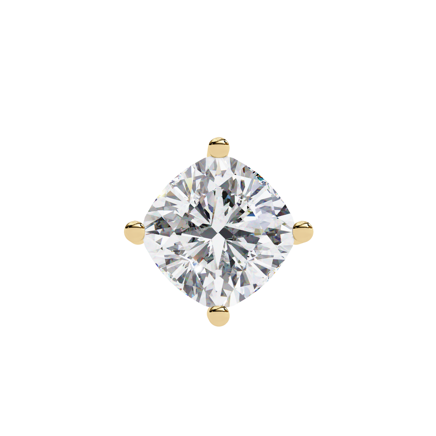 lgd solitaire pendant cushion square stone (2.32ct) in 14k gold without chain