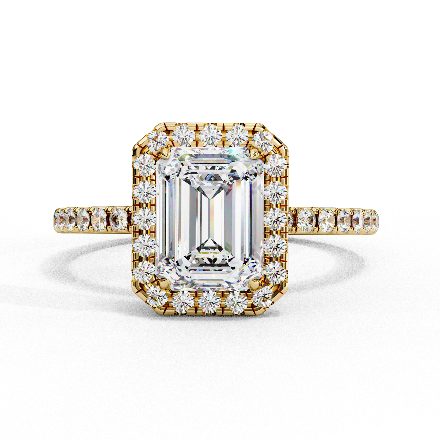 2.38 carat emerald cut halo diamond engagement ring for women – elegant bridal jewelry
