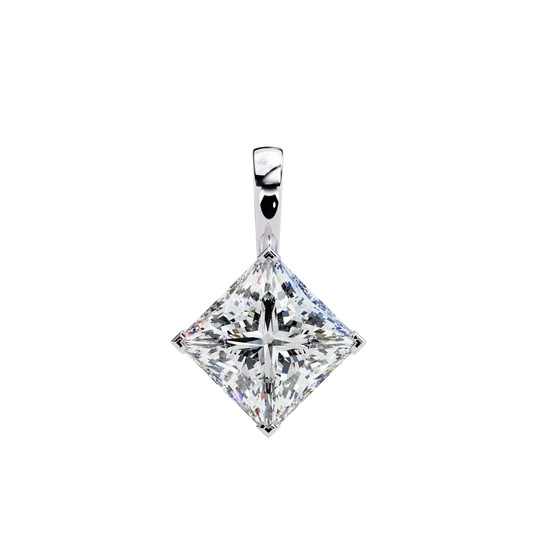 2.25 Carat Princess Cut Diamond Solitaire Pendant Necklace – Luxury Jewelry