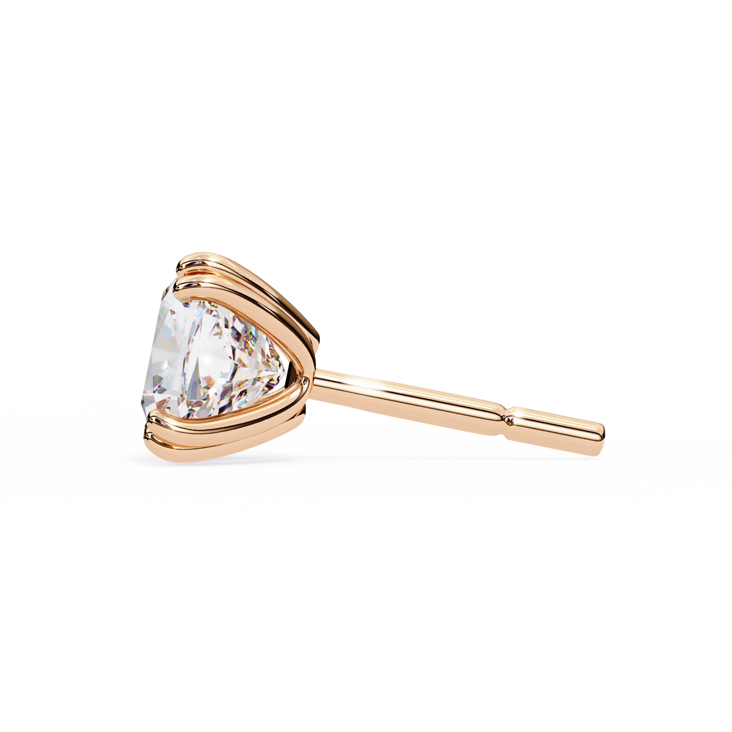 2.25 carat cushion cut diamond stud earrings - classic jewelry