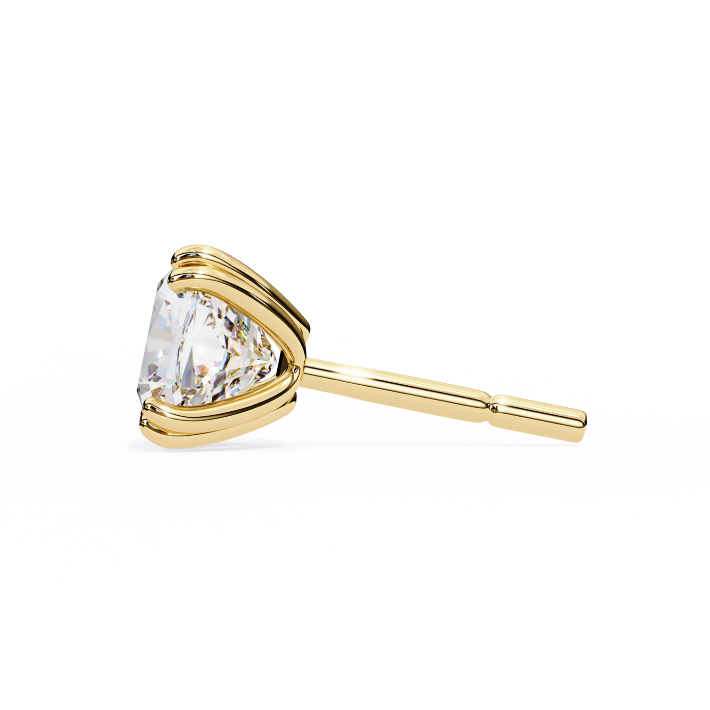 2.25 carat cushion cut diamond stud earrings - classic jewelry