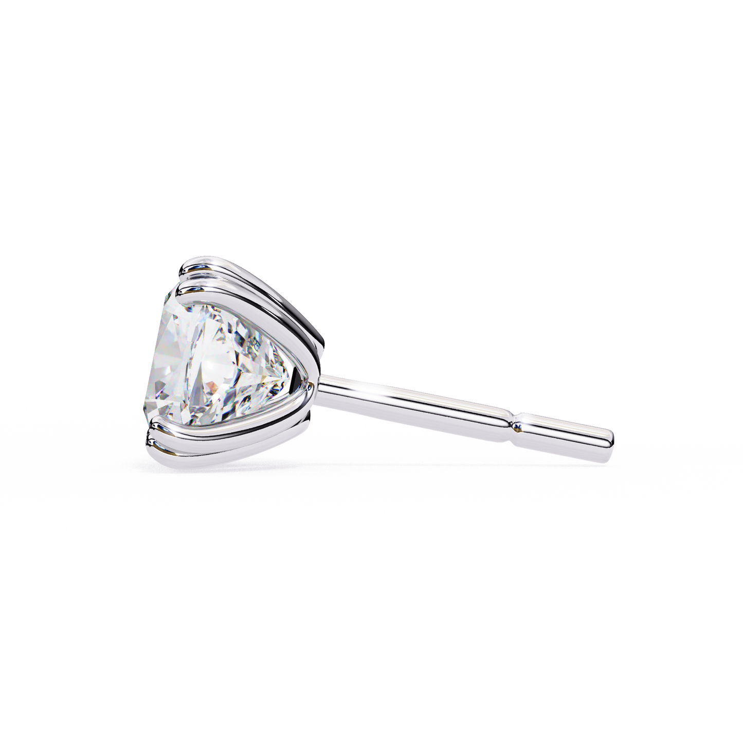2.25 carat cushion cut diamond stud earrings - classic jewelry