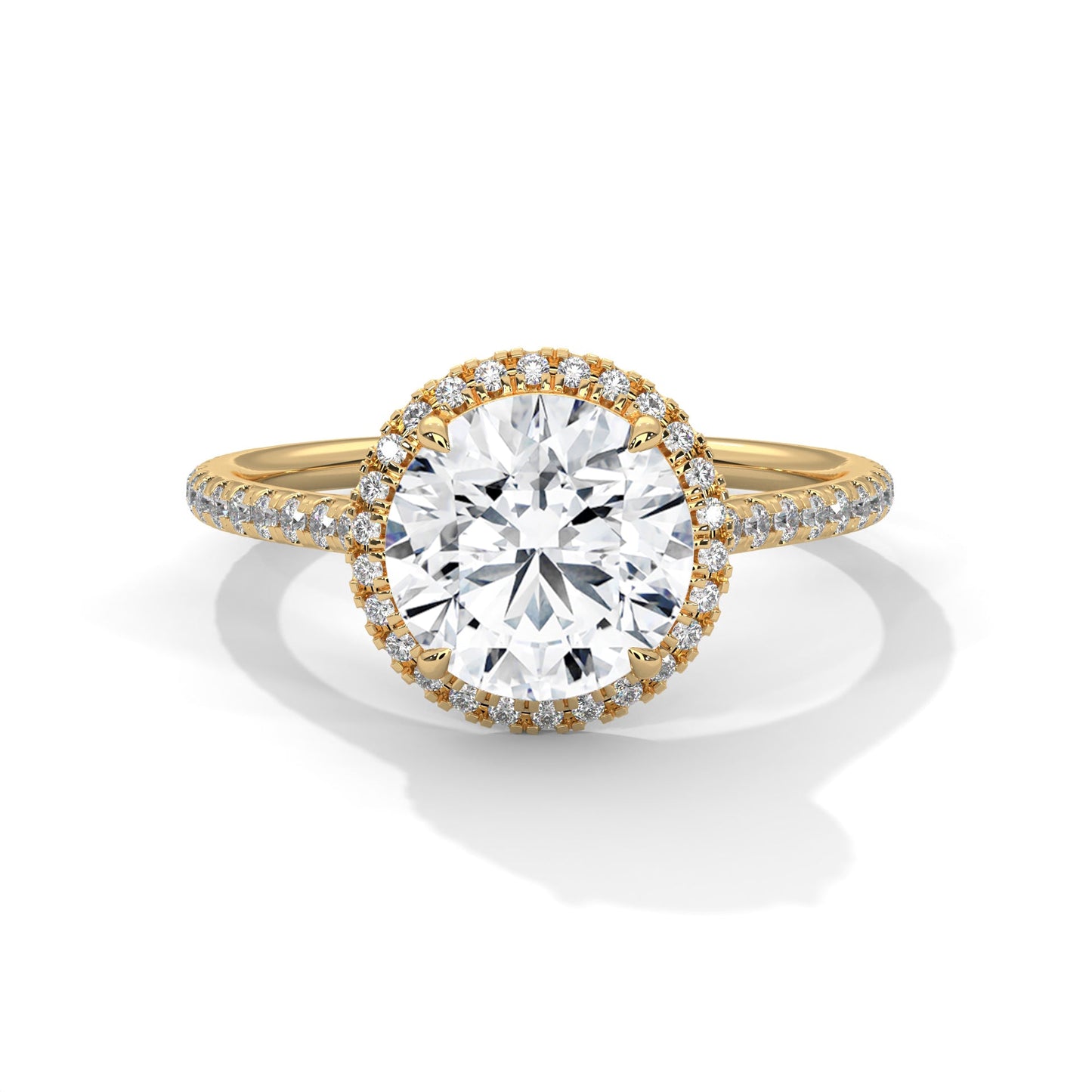 1.52 carat round cut halo diamond engagement ring for women โ elegant bridal jewelry
