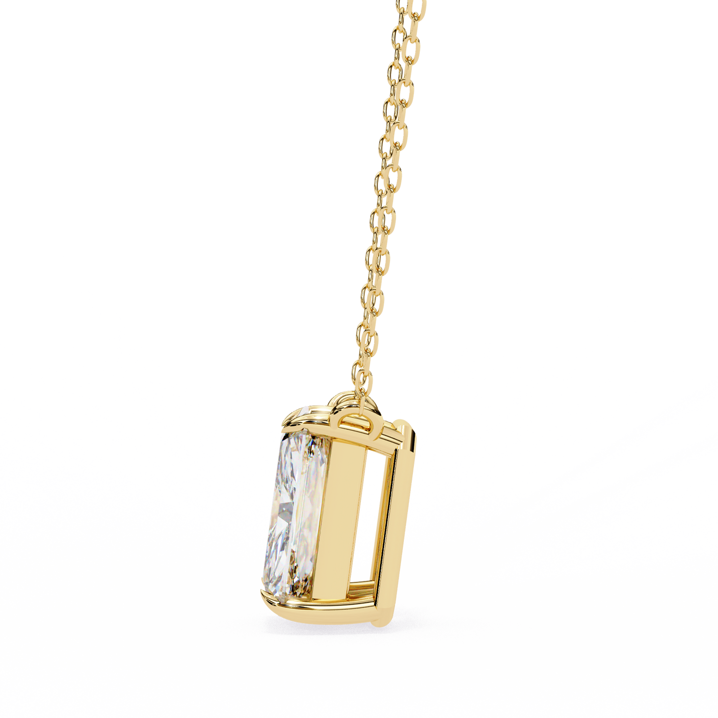 lgd solitaire pendant emerald stone (1.03ct) in 14k gold without chain