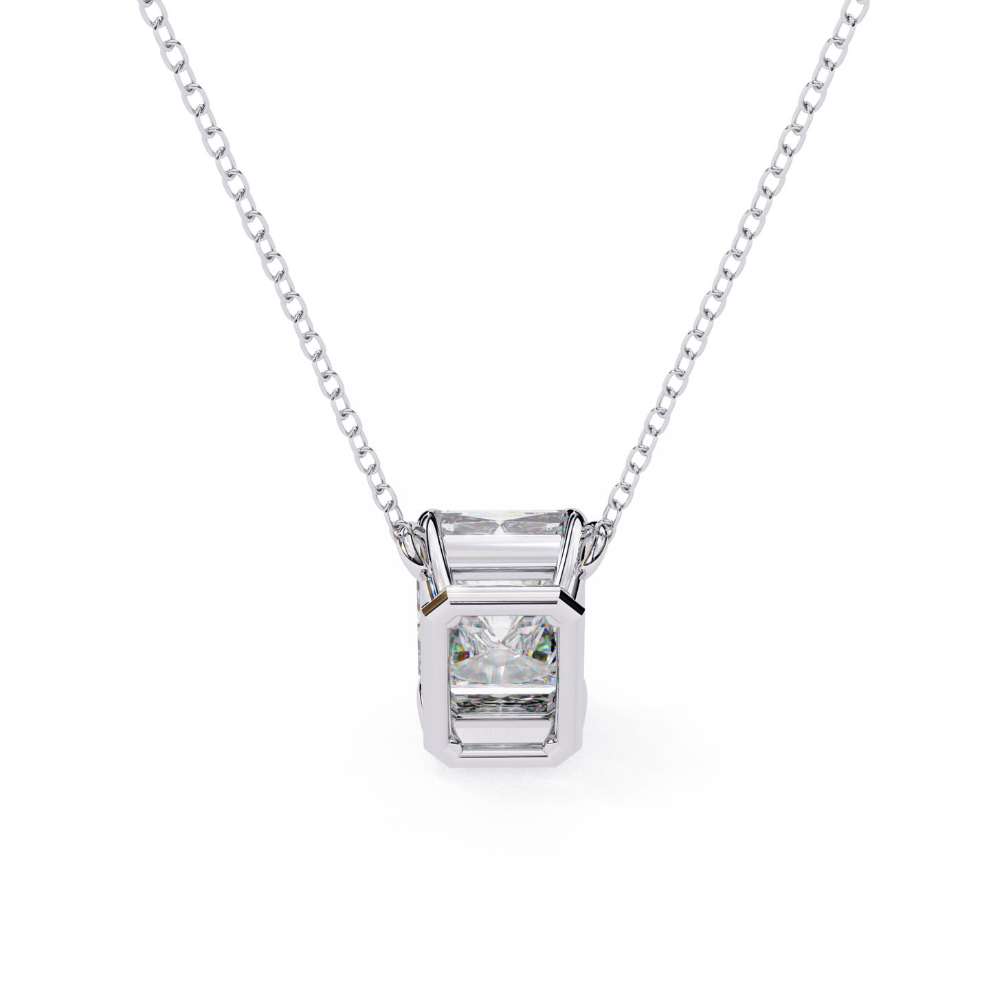 1.00 carat emerald cut solitaire diamond pendant necklace – brilliant fine jewelry