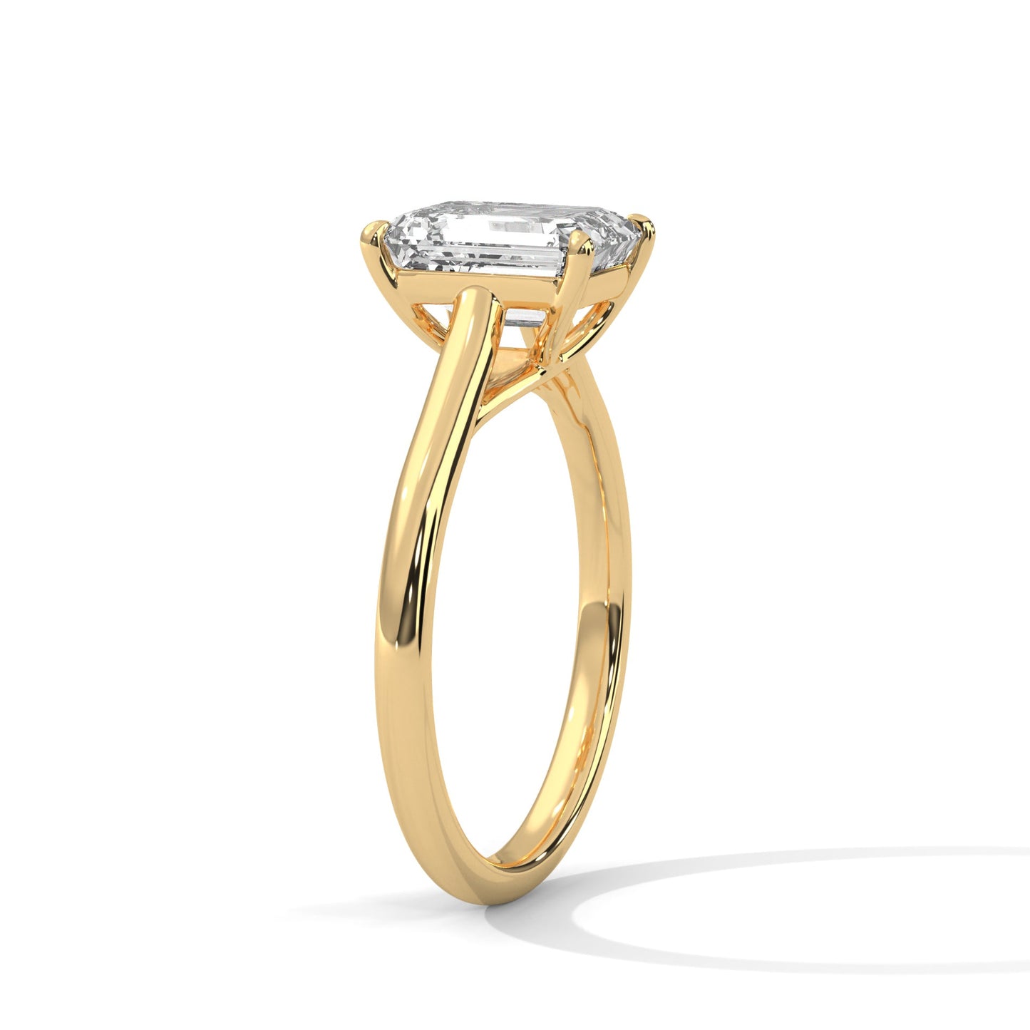 2.00 carat emerald cut four-prong solitaire diamond engagement ring for women