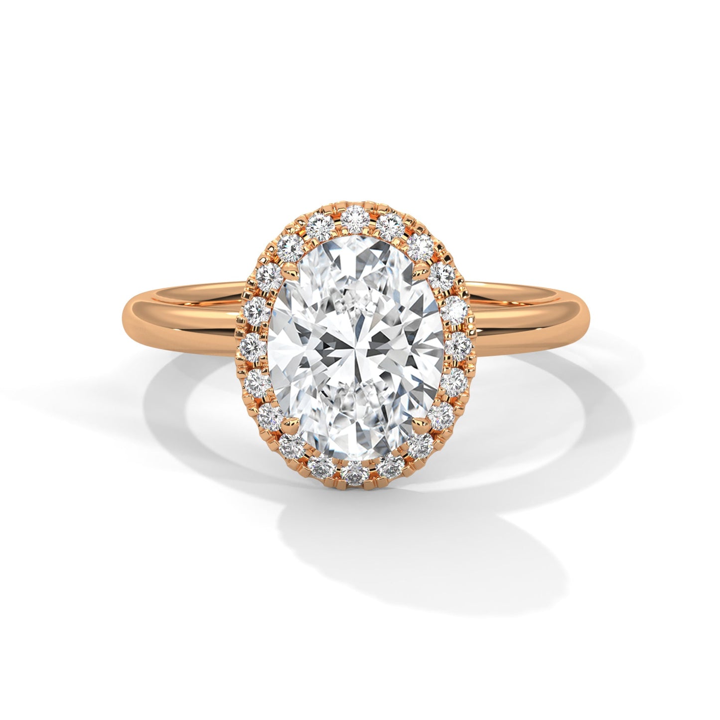 1.20 carat oval cut halo diamond engagement ring with round side stones – elegant bridal jewelry