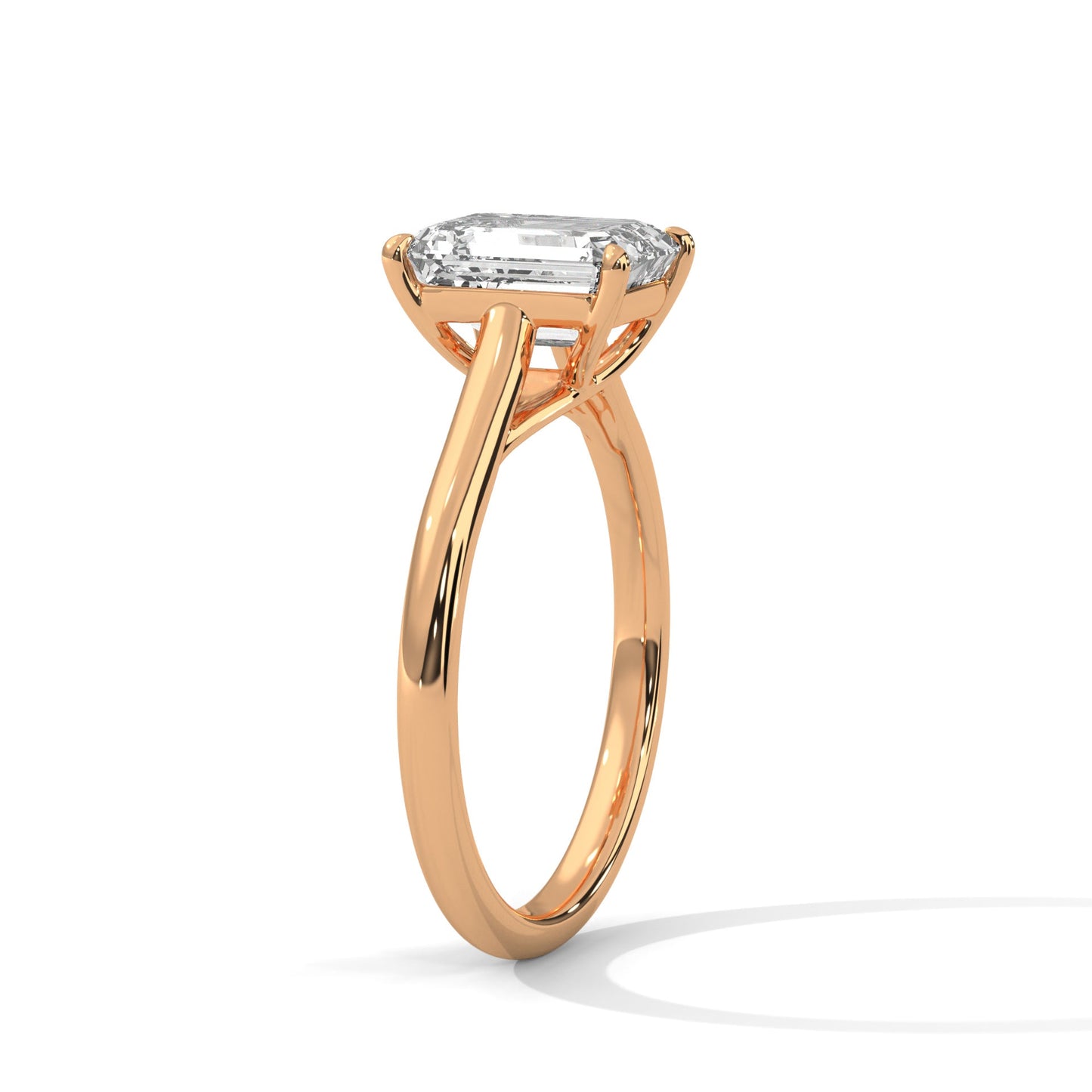 2.00 carat emerald cut four-prong solitaire diamond engagement ring for women