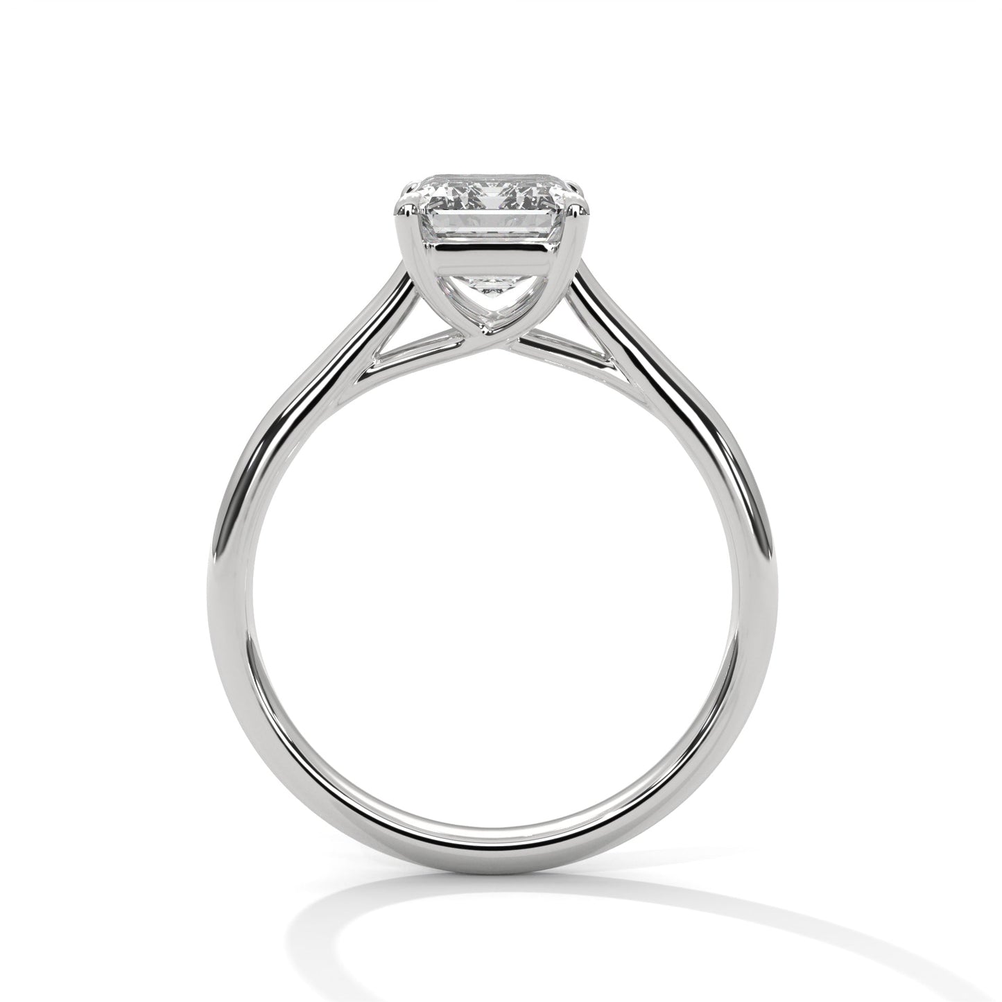 2.00 carat emerald cut four-prong solitaire diamond engagement ring for women