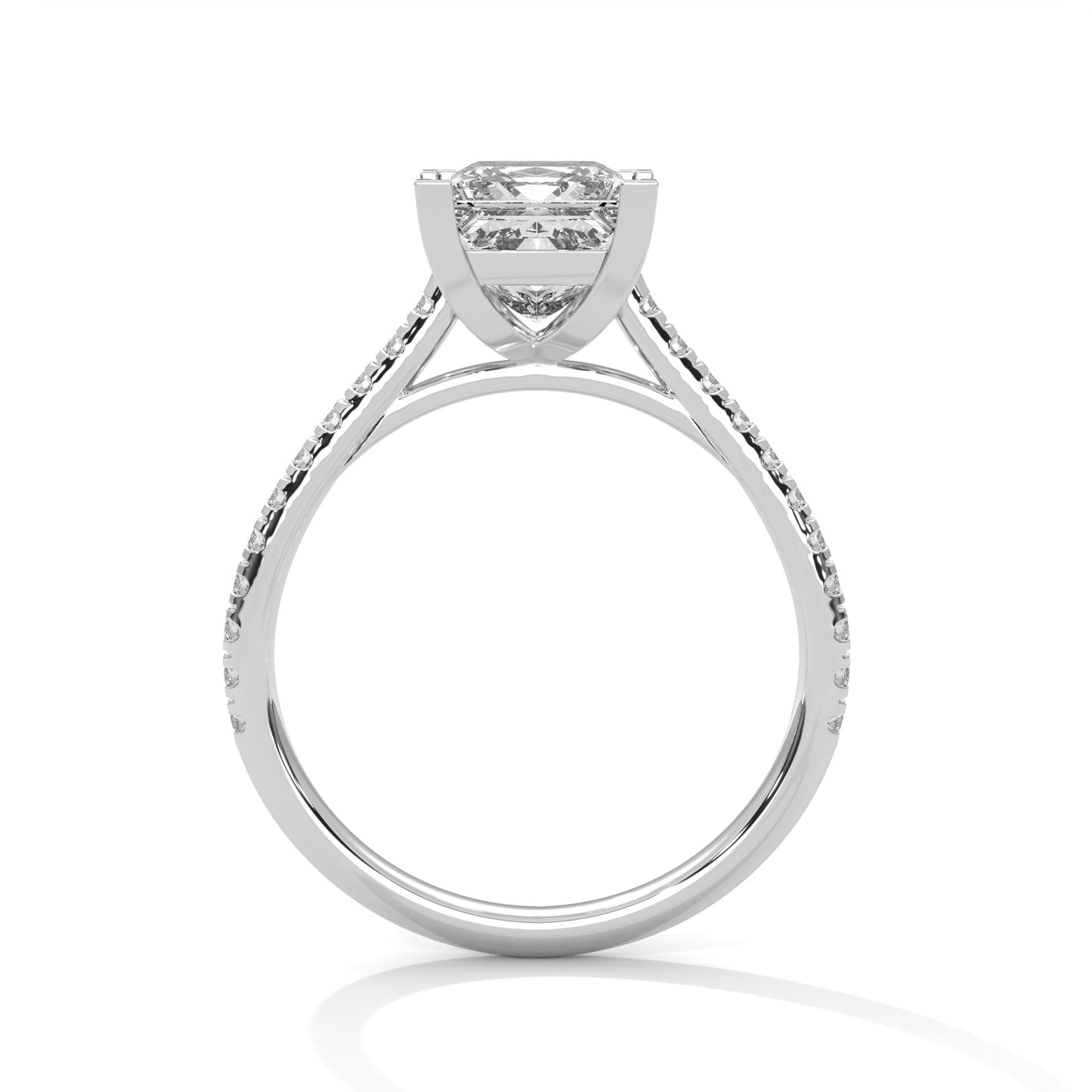 elegant 2.24 ct princess cut solitaire diamond ring โ perfect for engagements