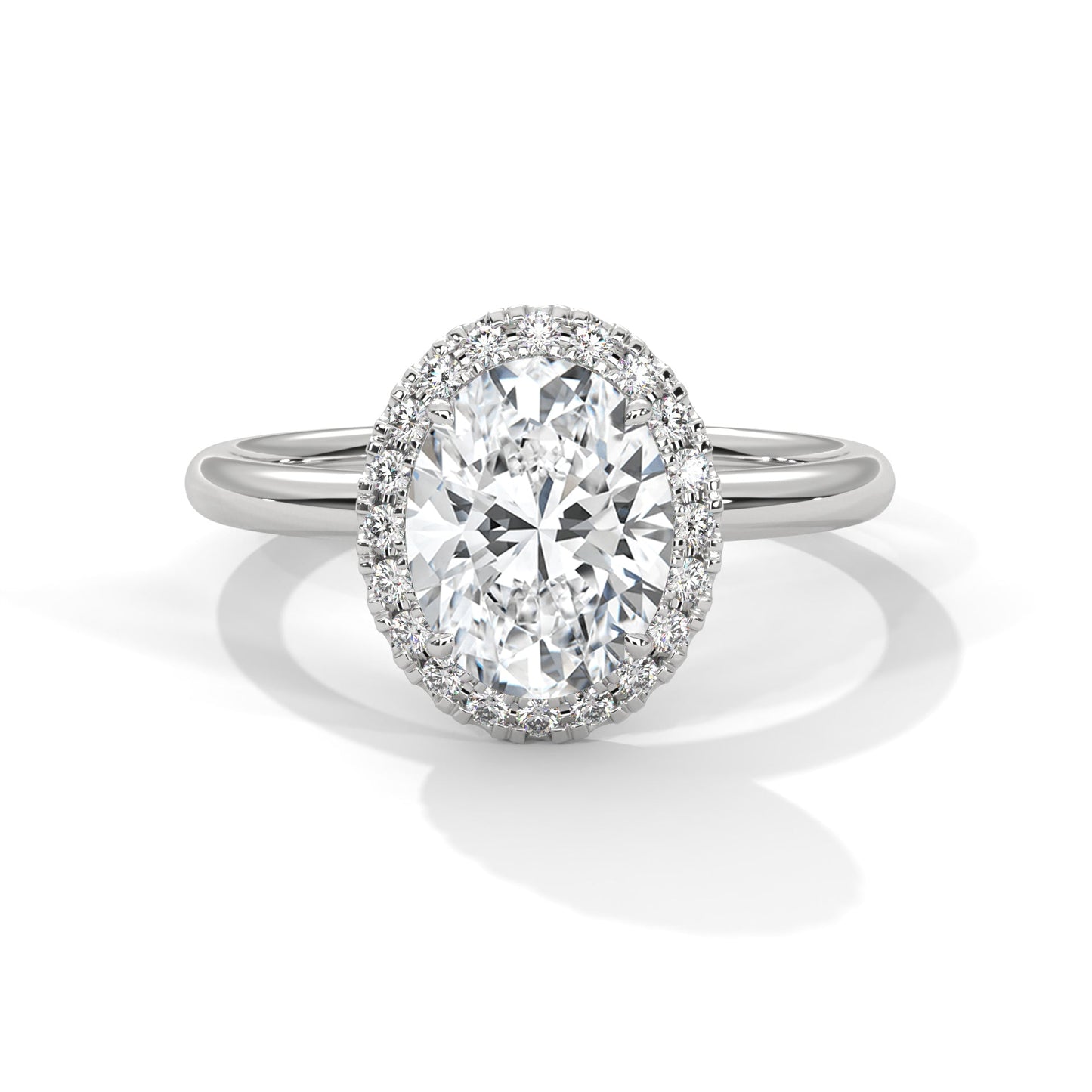 1.20 carat oval cut halo diamond engagement ring with round side stones – elegant bridal jewelry