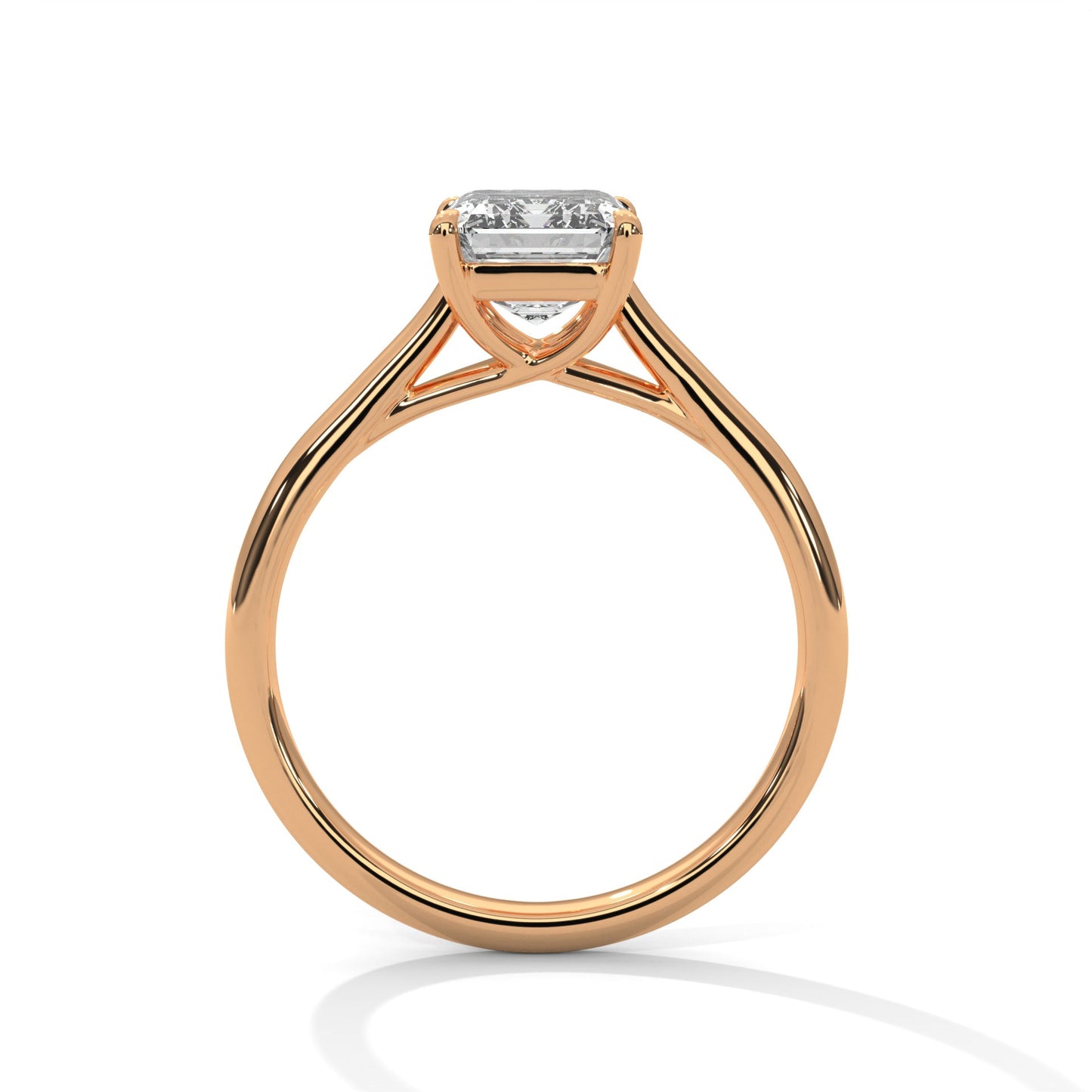 2.00 carat emerald cut four-prong solitaire diamond engagement ring for women