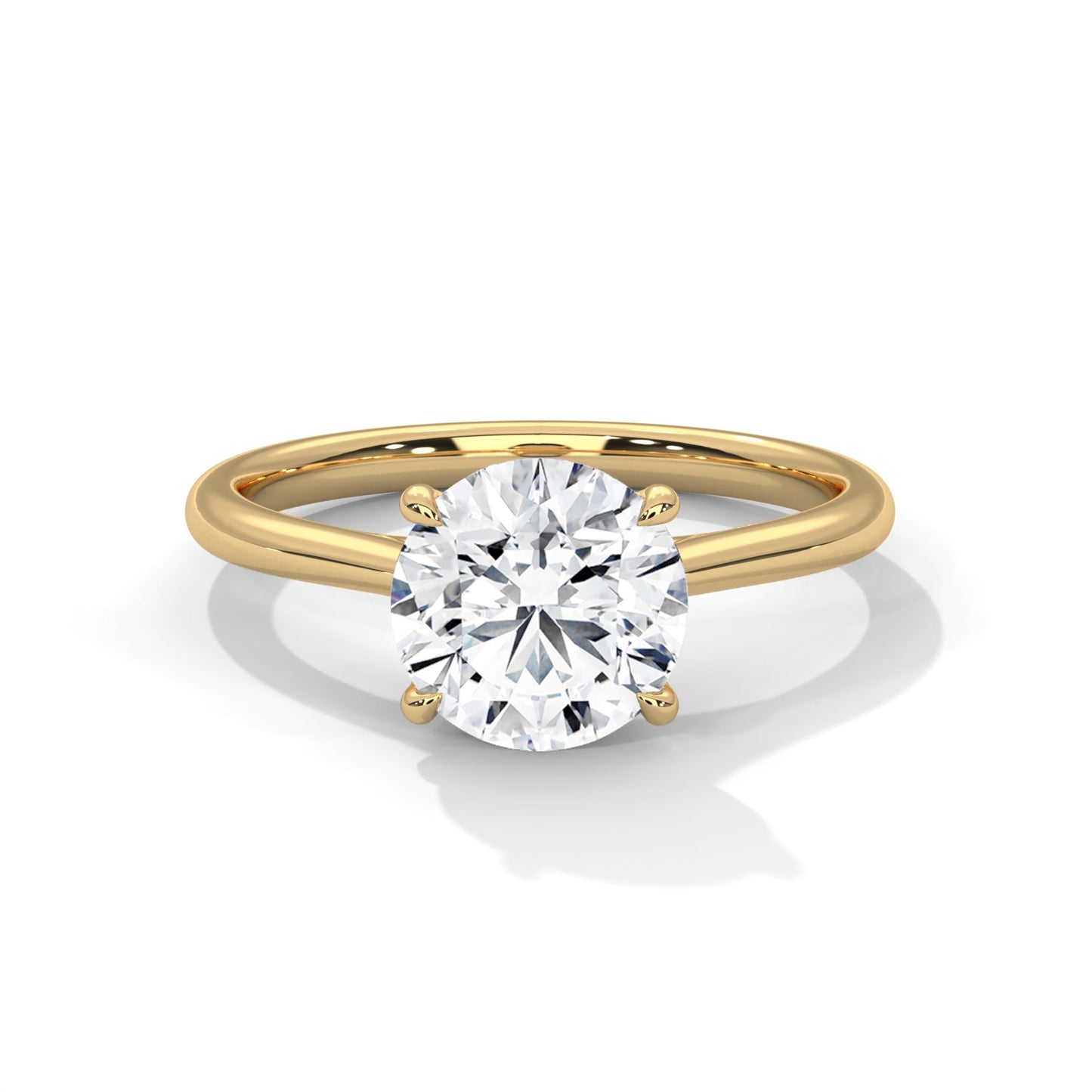 2.00 carat round solitaire diamond engagement ring for women