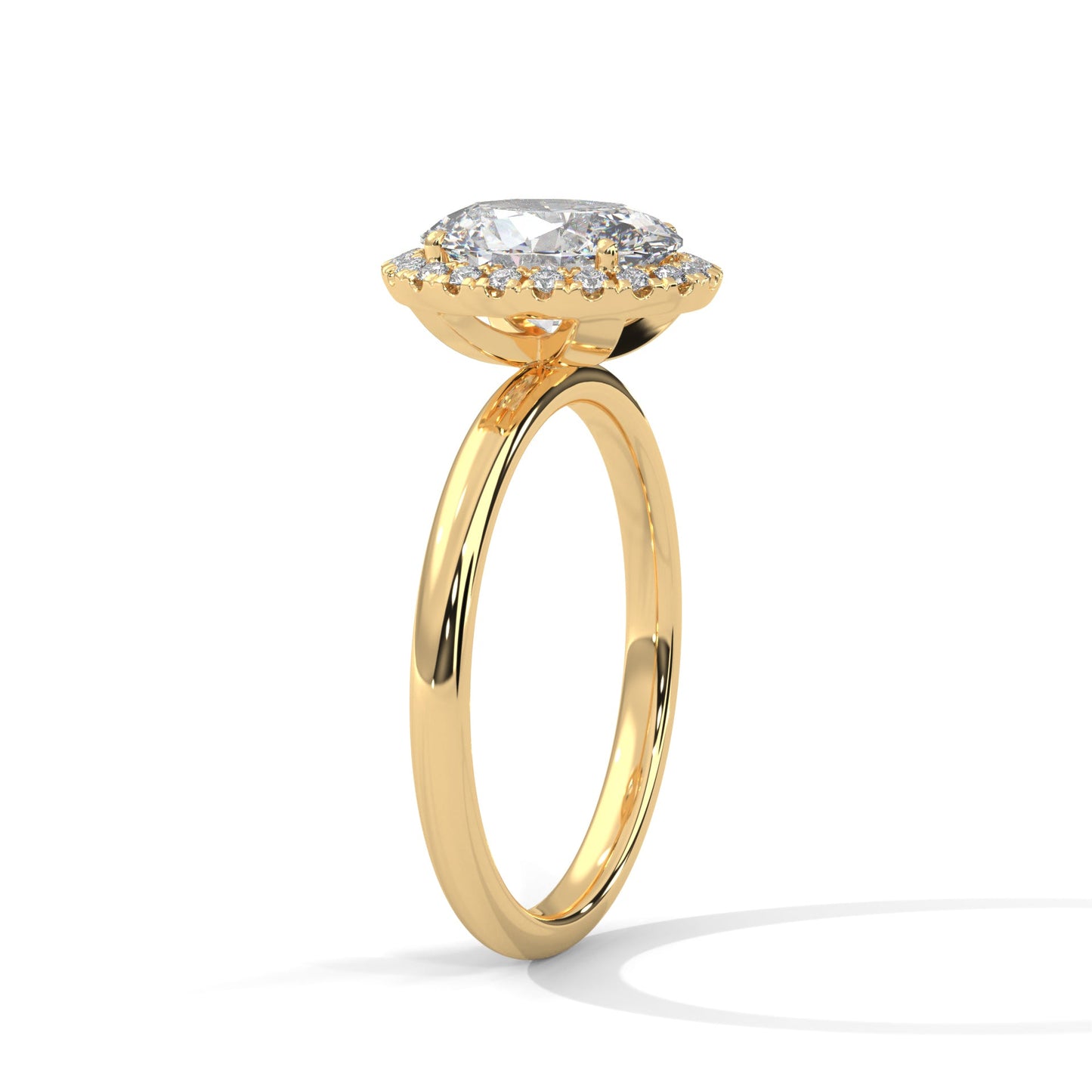 1.20 carat oval cut halo diamond engagement ring with round side stones – elegant bridal jewelry