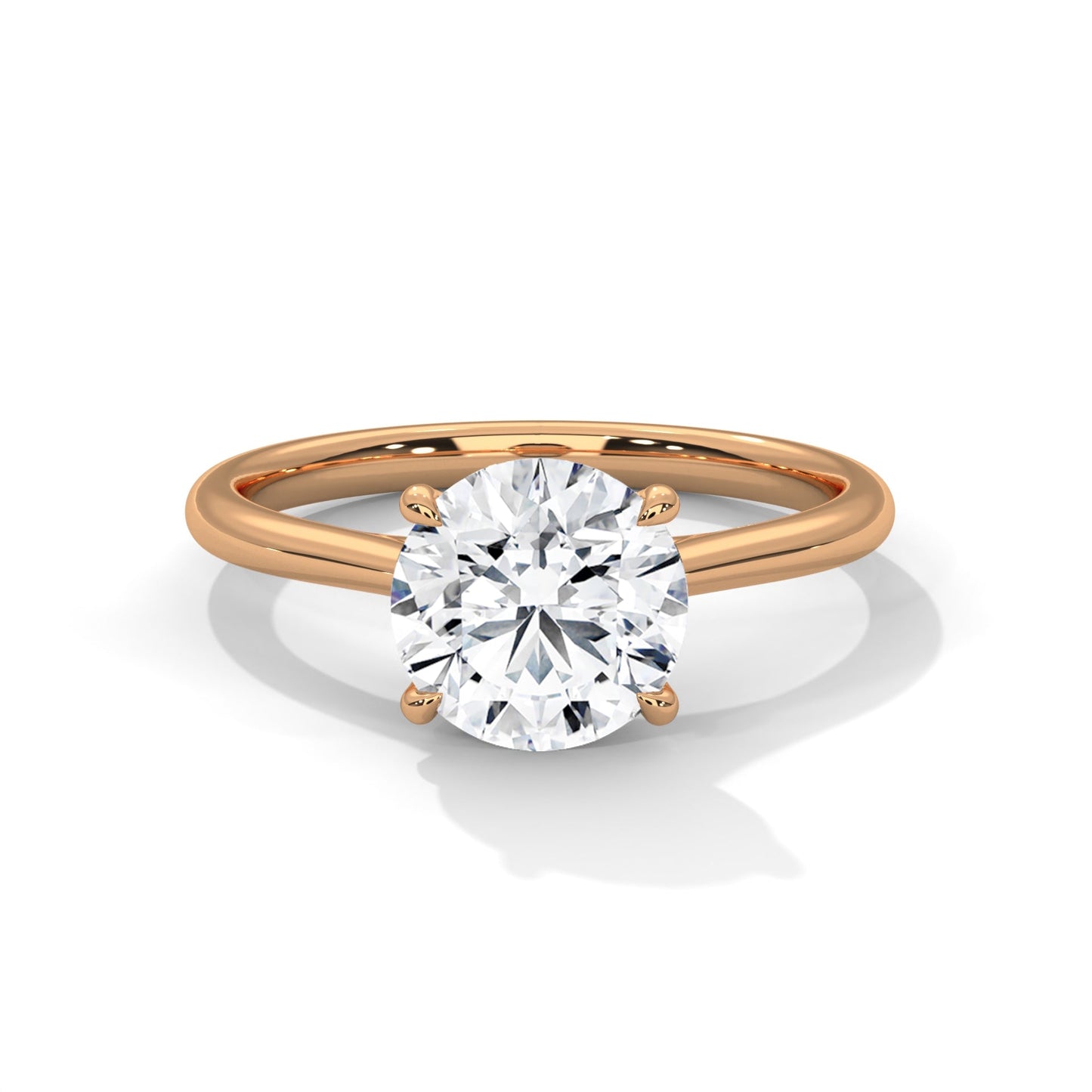 2.00 carat round solitaire diamond engagement ring for women