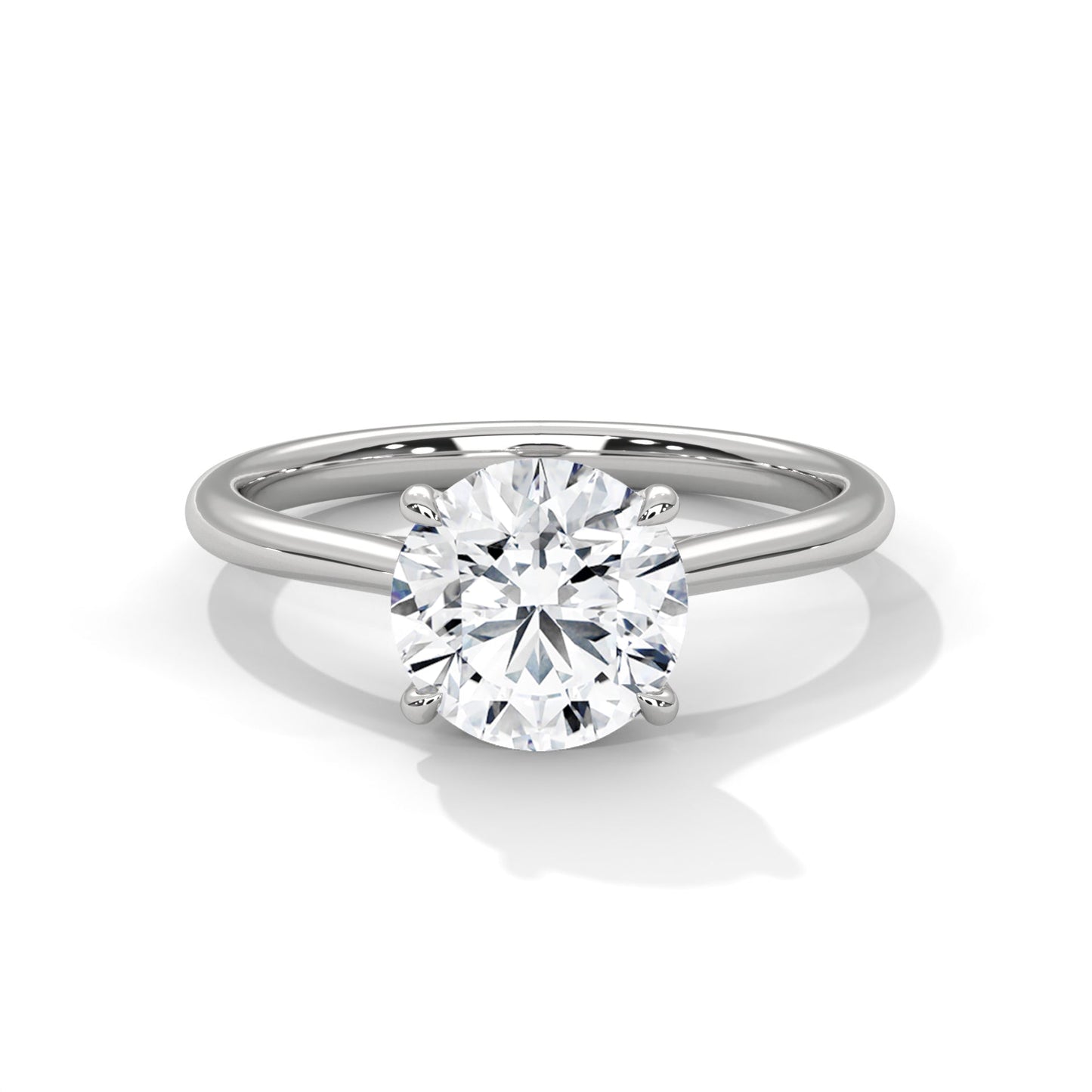 2.00 carat round solitaire diamond engagement ring for women
