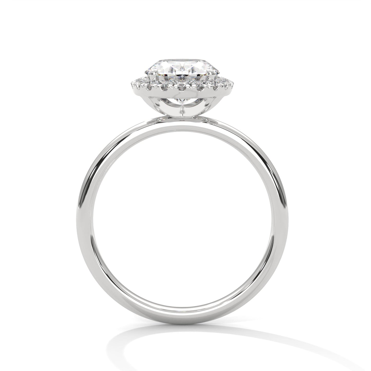 1.20 carat oval cut halo diamond engagement ring with round side stones – elegant bridal jewelry